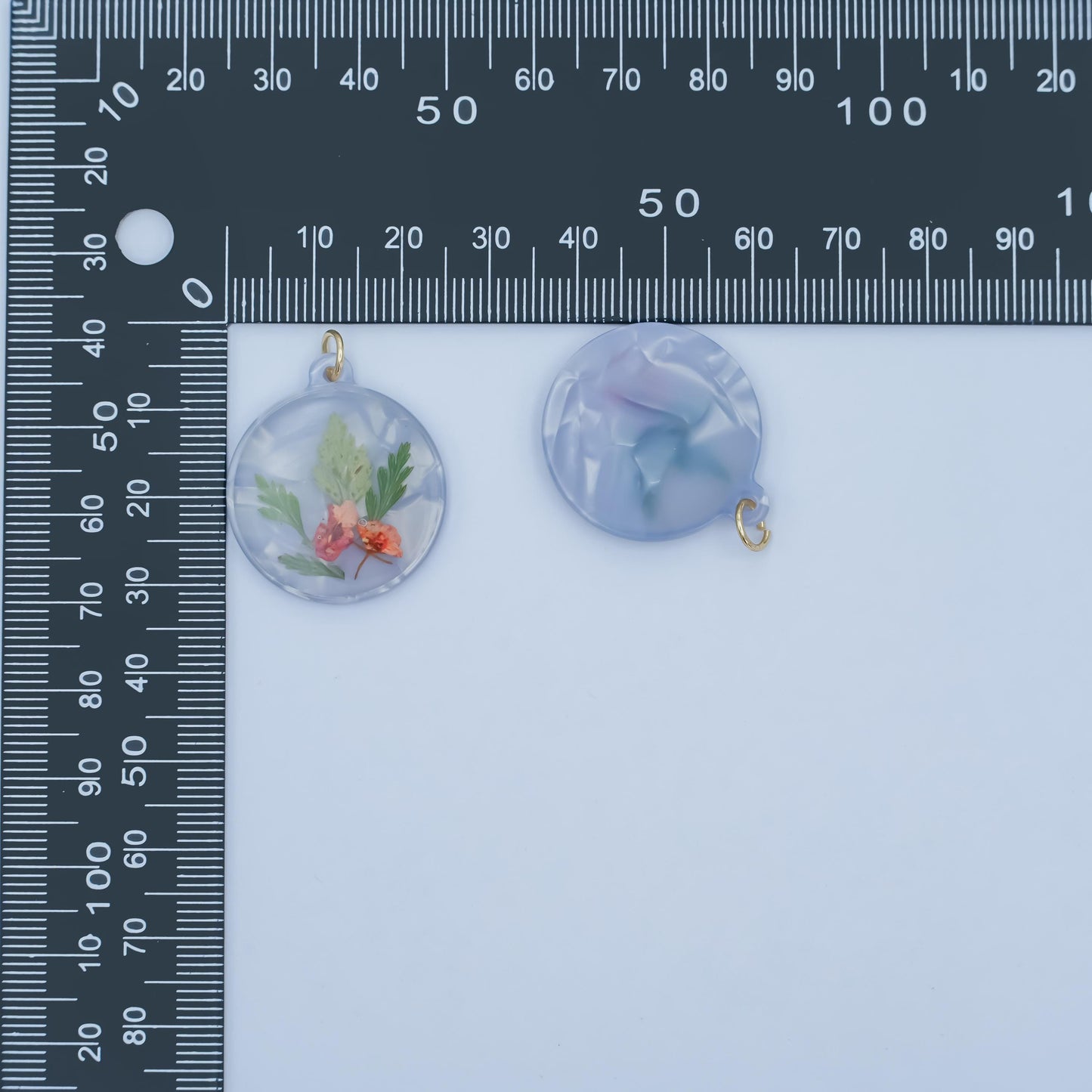 Real Marigold Resin Pendant Handmade Pressed Flower Charm for Necklace, Jewelry Making or Craft Supplies N-062