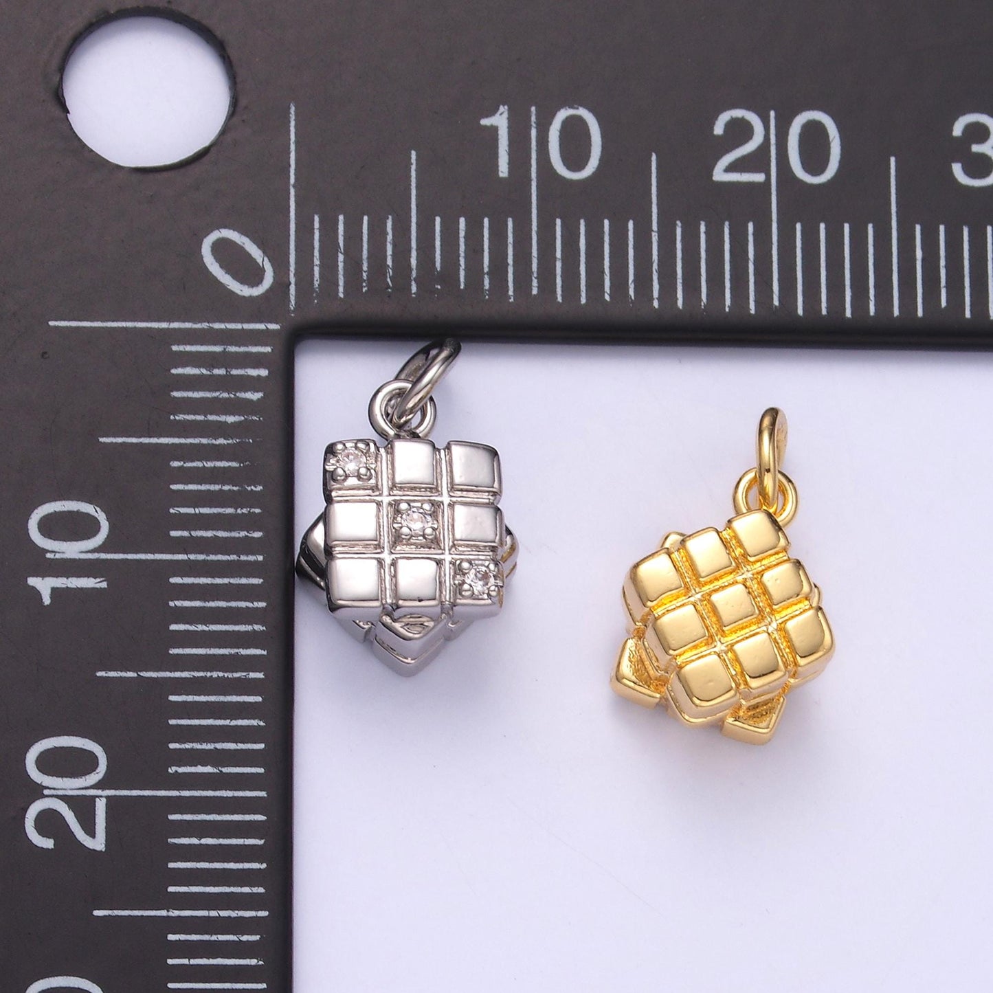 24k Gold Filled Cubic Charm Games Inspired Jewelry Making supply for Bracelet Necklace Earring N011