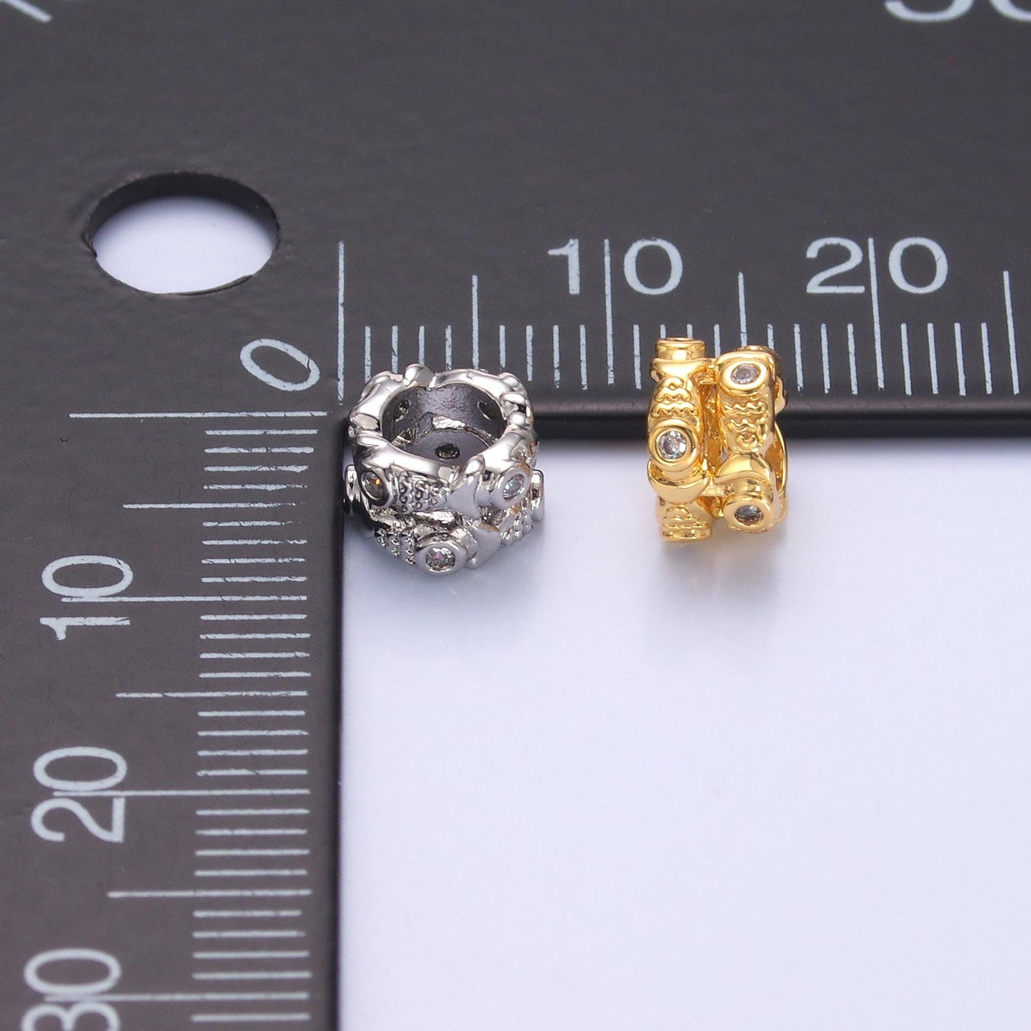 7mm Tube Gold Filled Spacer beads for diy beaded bracelet Necklace jewelry charms rondelle bead spacer bead B-646