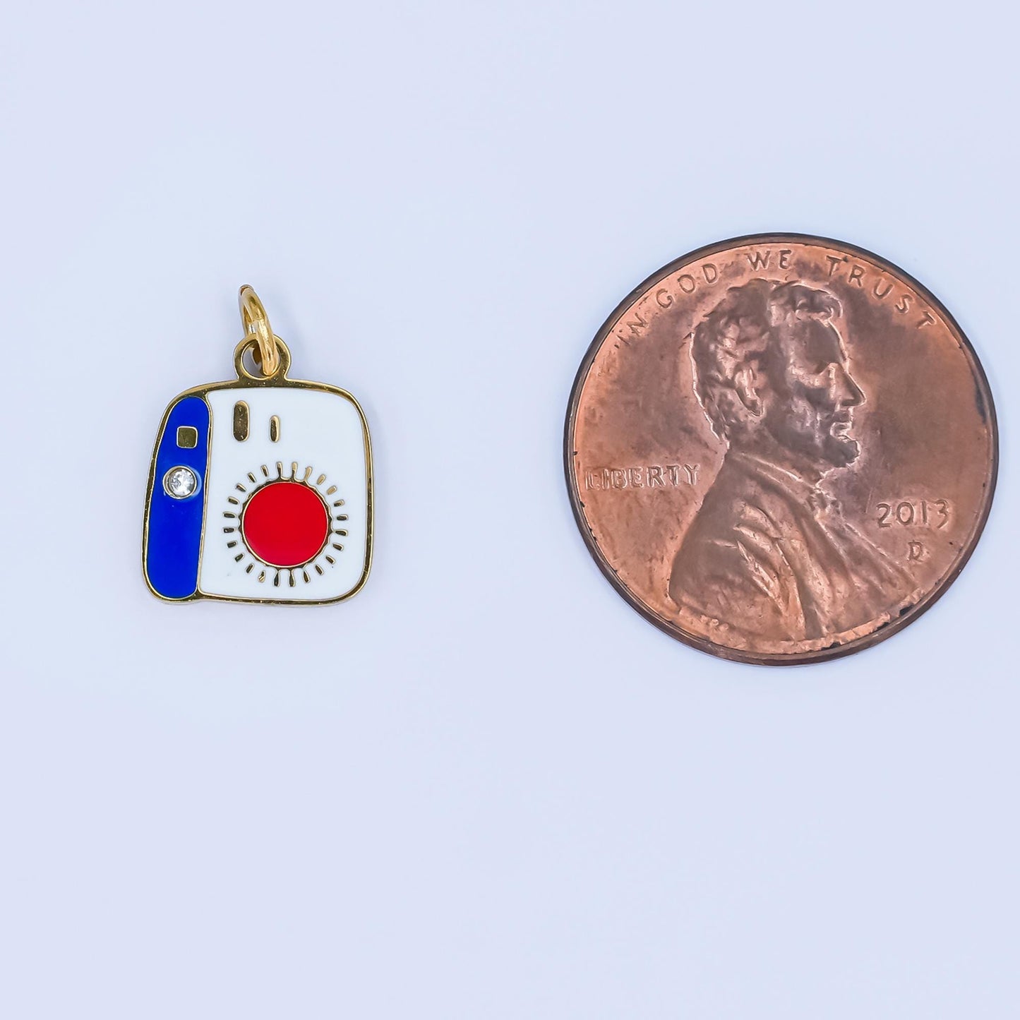 Pvd Gold Plate Stainless Steel Mini camera Charm Polaroid photography pendant | P-1206