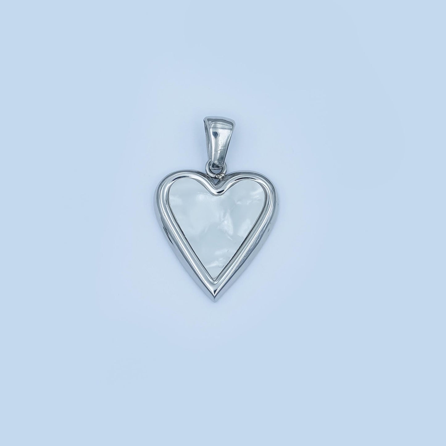 Gold stainless steel shell pearl heart charm gold heart pendant white black heart charm p832