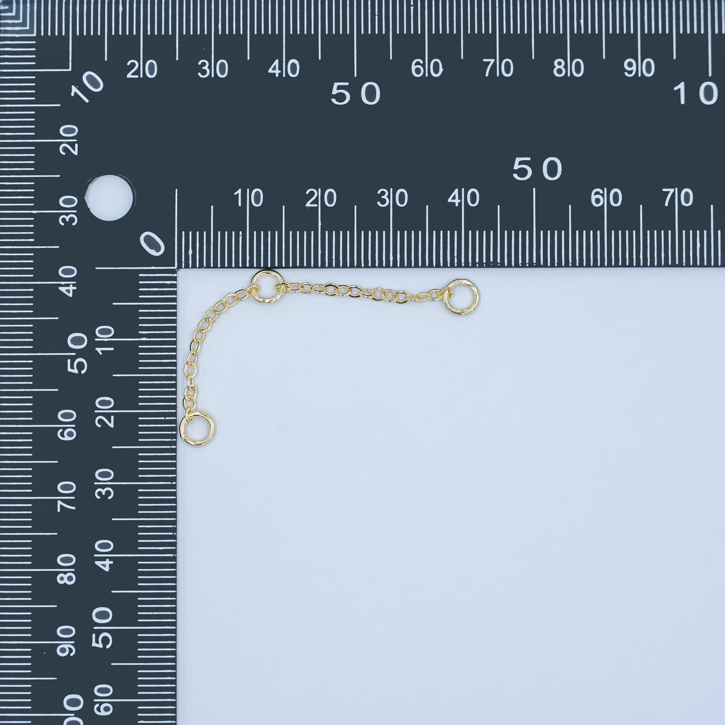 2.5 inch Gold Cable chain extender for necklace bracelet supply component findings Z-1118