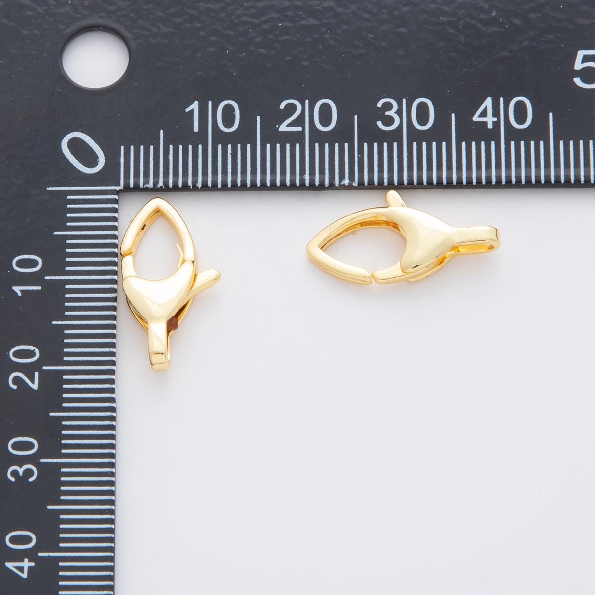 18K Gold Filled Teardrop Edged Lobster Claw Clasps Finding | Z1167