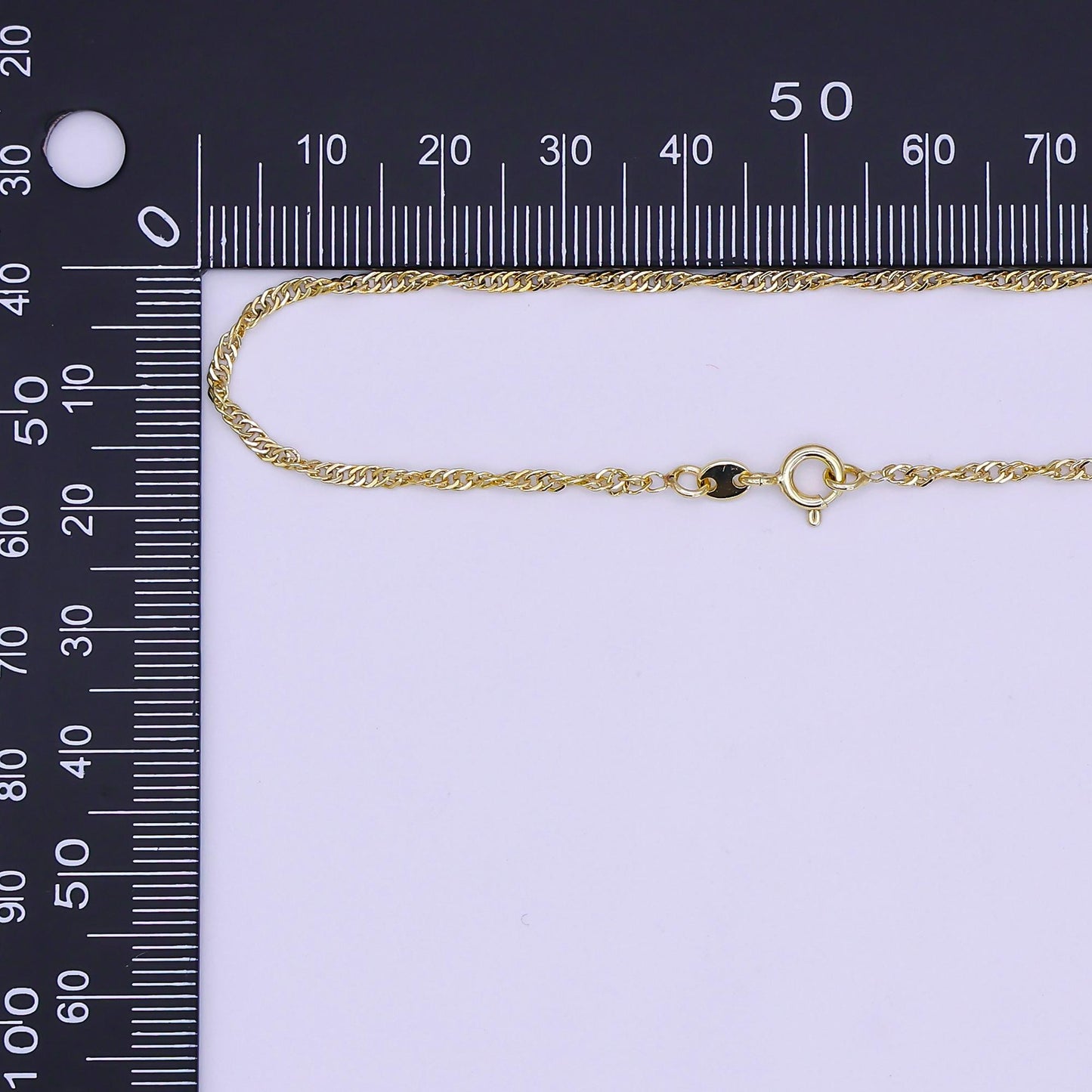 24K Gold Filled 2mm Singapore Chain 18 Inch Necklace | WA-3154
