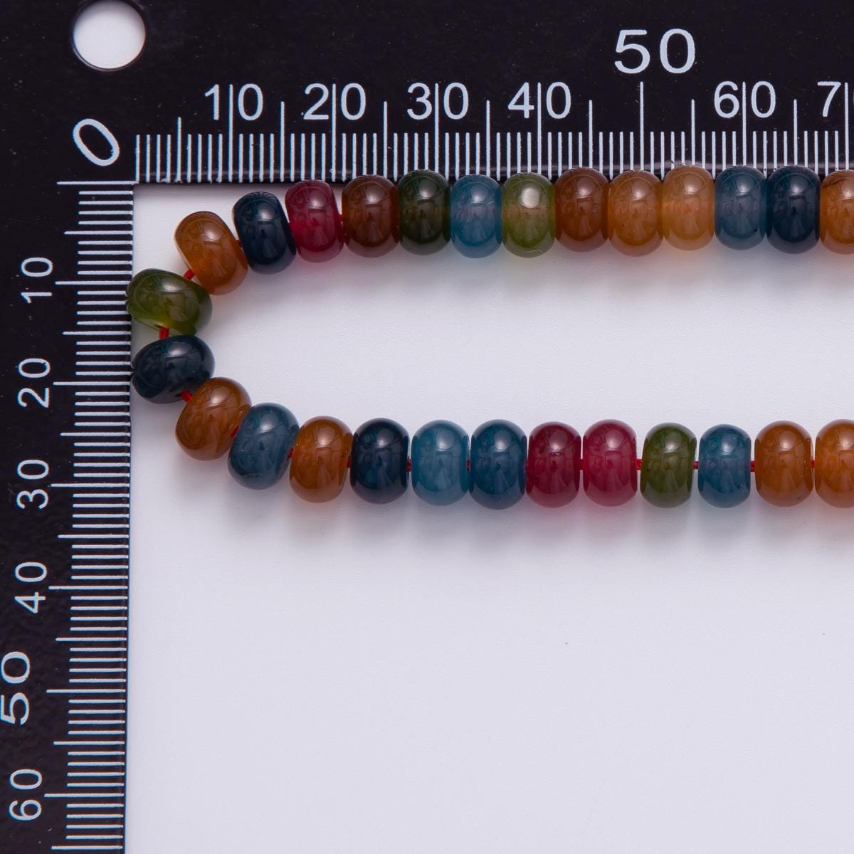 8mm Multicolor Dark Natural Gemstone Bead Strand Finding | WA-039