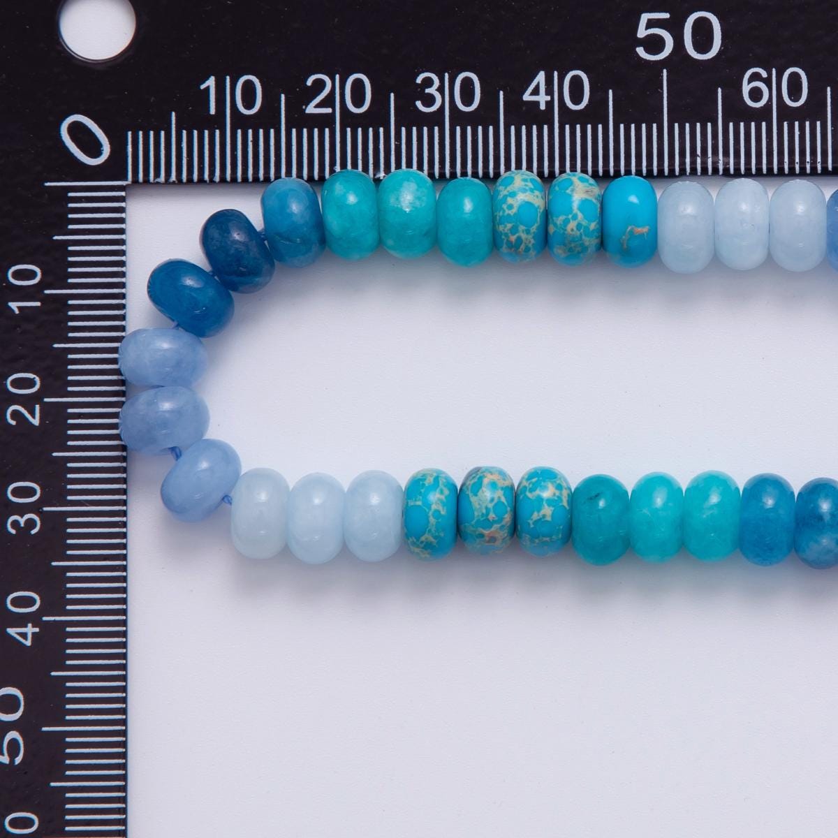 8mm Gradient Blue Natural Gemstone Bead Strand Finding Candy Beads | WA-983