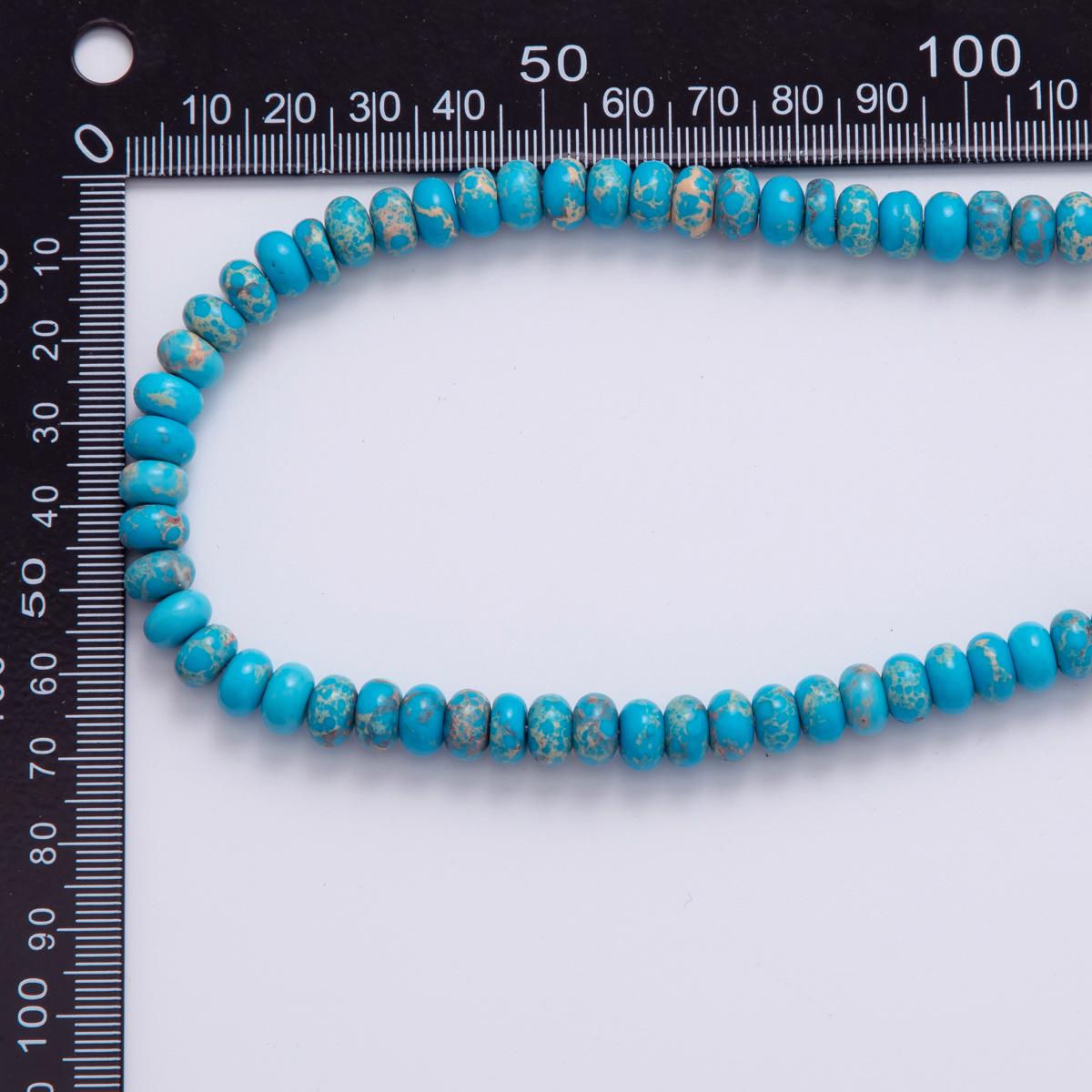 8mm Blue Teal Chrysocolla Natural Gemstone Bead Strand Finding | WA-402