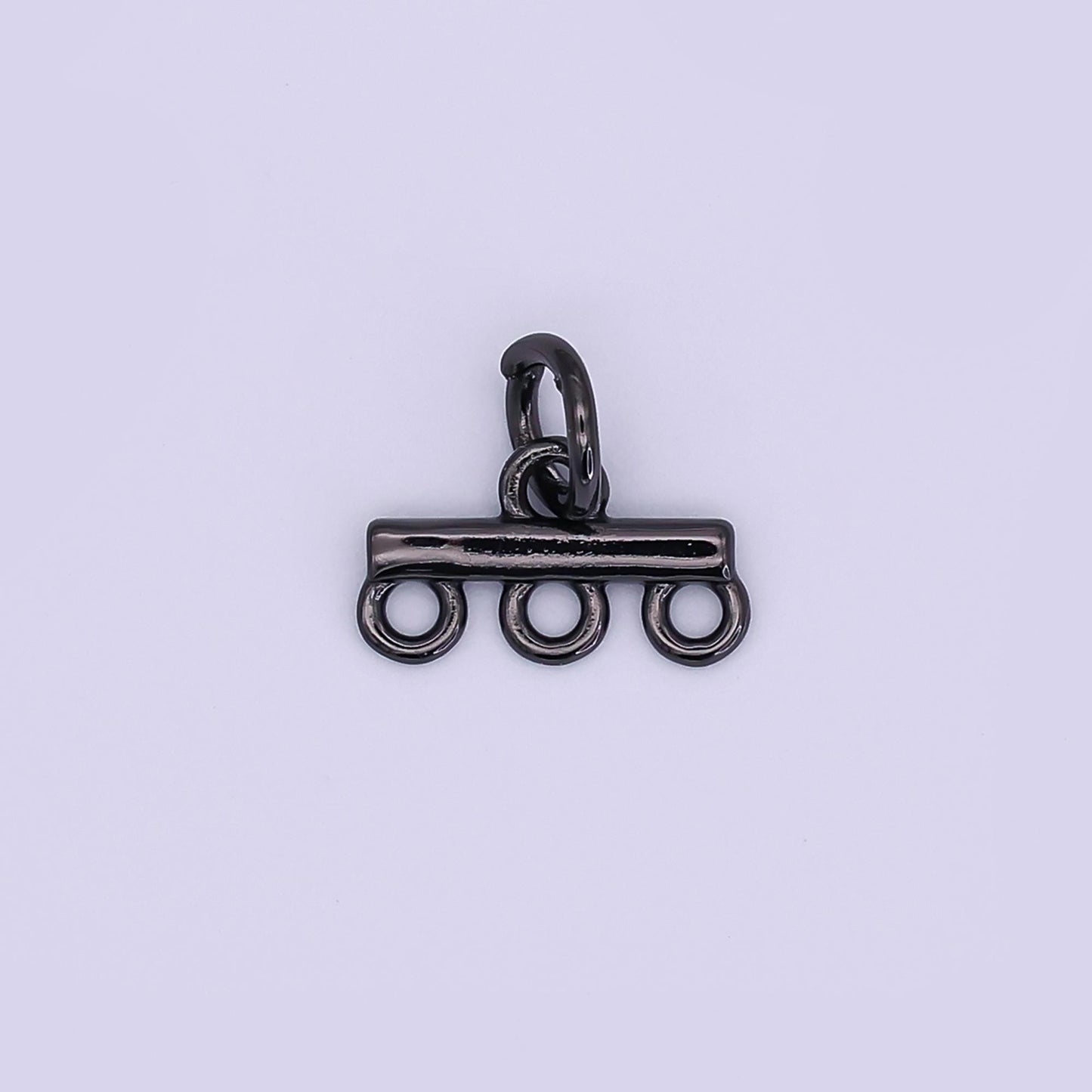 24K Gold Filled Triple Loop Drop Charm Bar Findings in Gold, Silver & Rose Gold | Z1149 Z1150