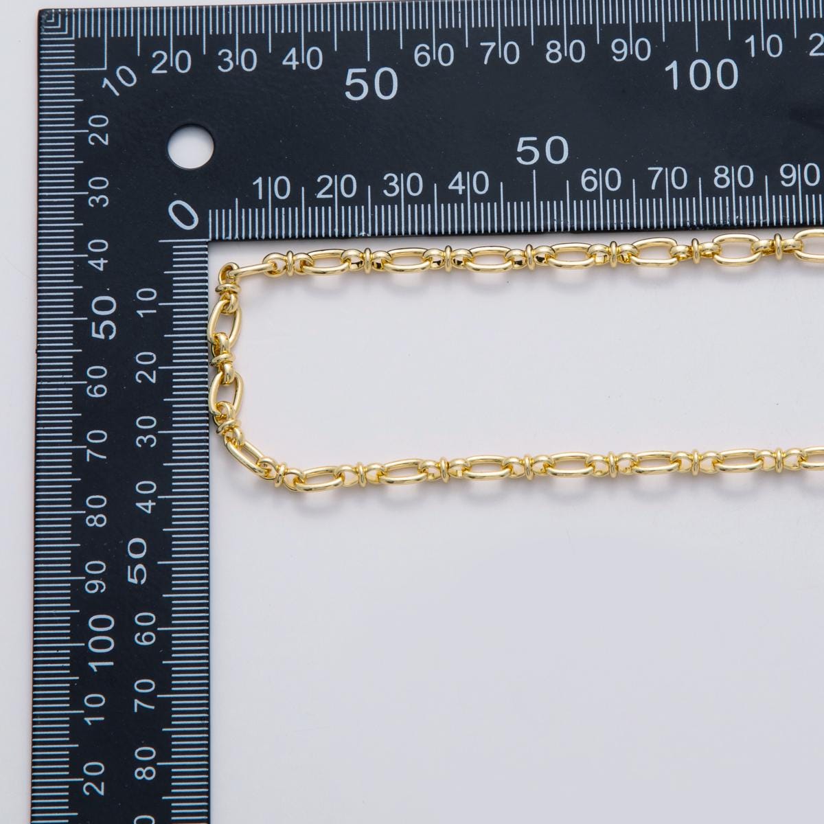 16K Gold Filled Paperclip Figure Eight Link Unfinished Chain by Yard | Roll-1554
