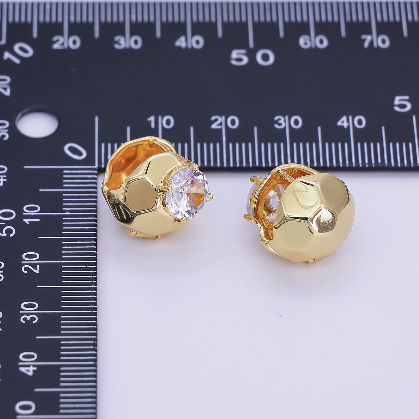 Dainty Micro Pave Evil Eye CZ Stud Earring, Protection Amulet Jewelry Studs for Everyday Wear T-282