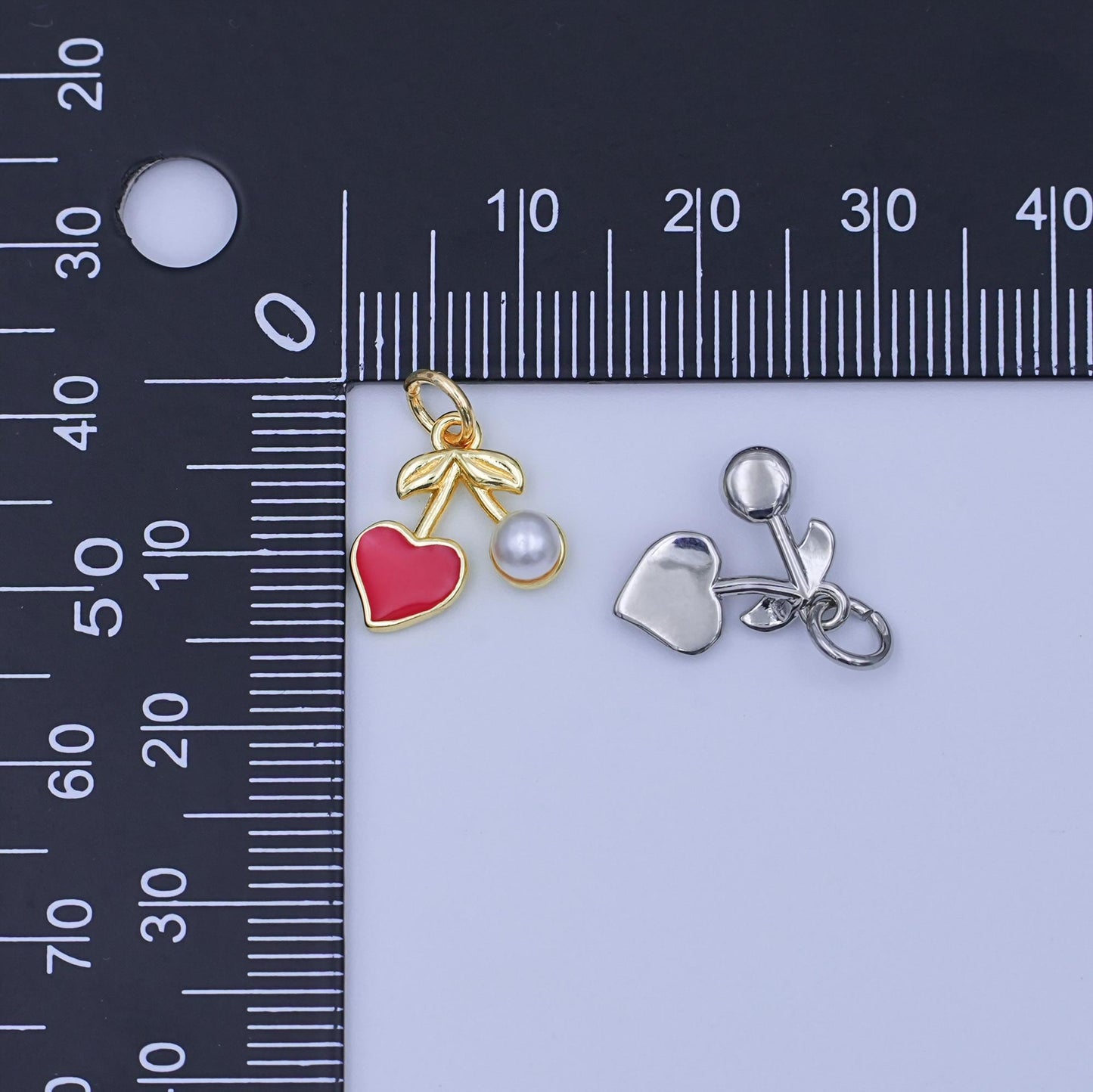 24K Gold Filled 14mm Red Enamel Chili Fresno Charm | X117