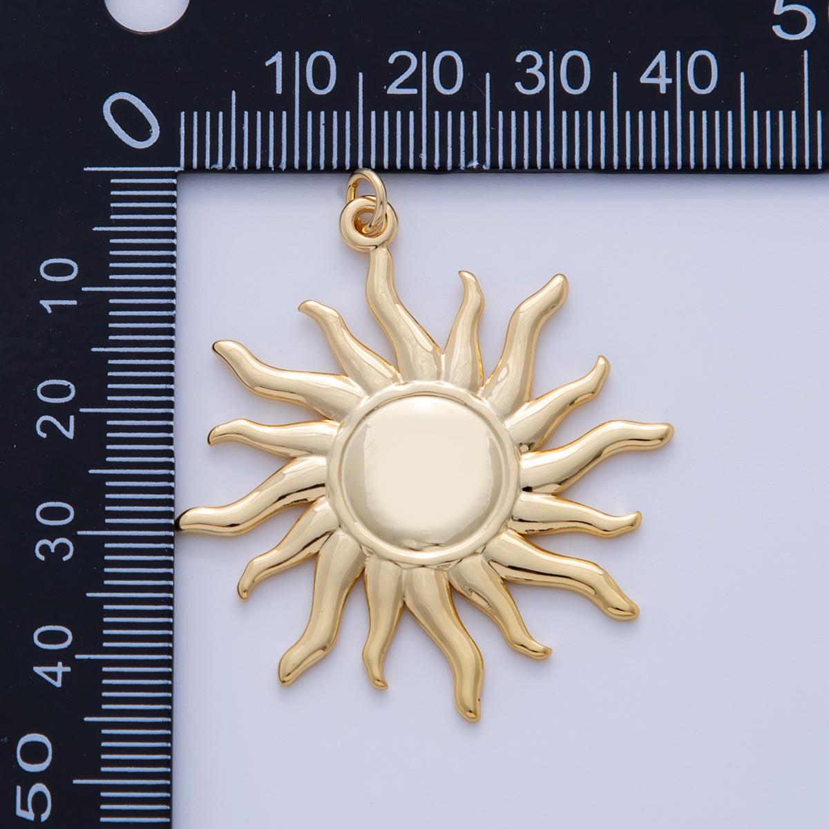 Stainless Steel Celestial Sunburst Minimalist Charm | AF314