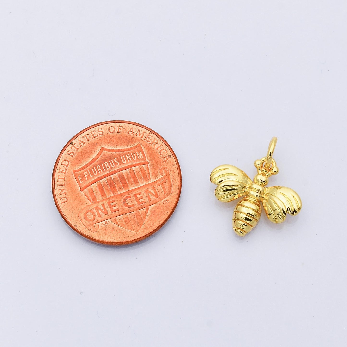 14K Gold Filled Minimalist Bee Insect Charm | D-201