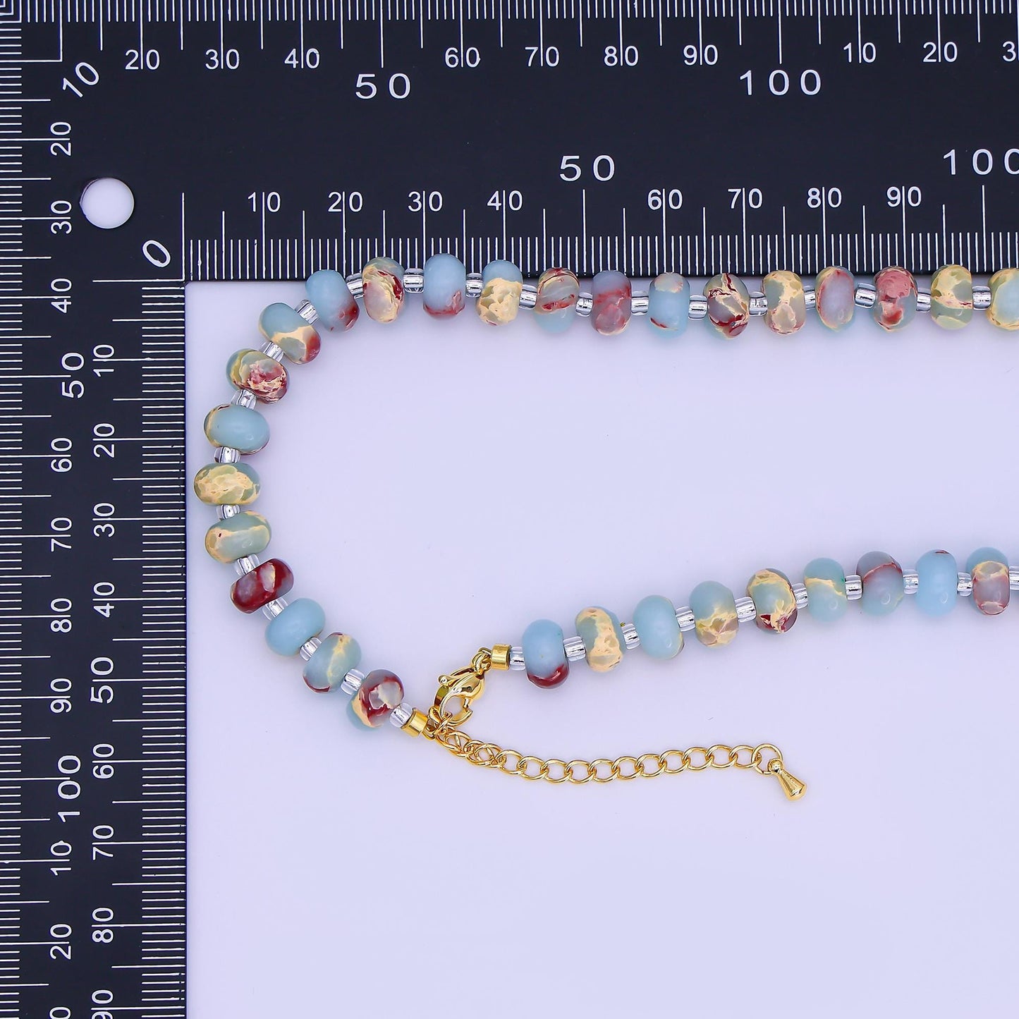 14K Gold Filled Blue Turquoise Natural Gemstone 16 Inch, 18 Inch Necklace | WA-3143 WA-3144