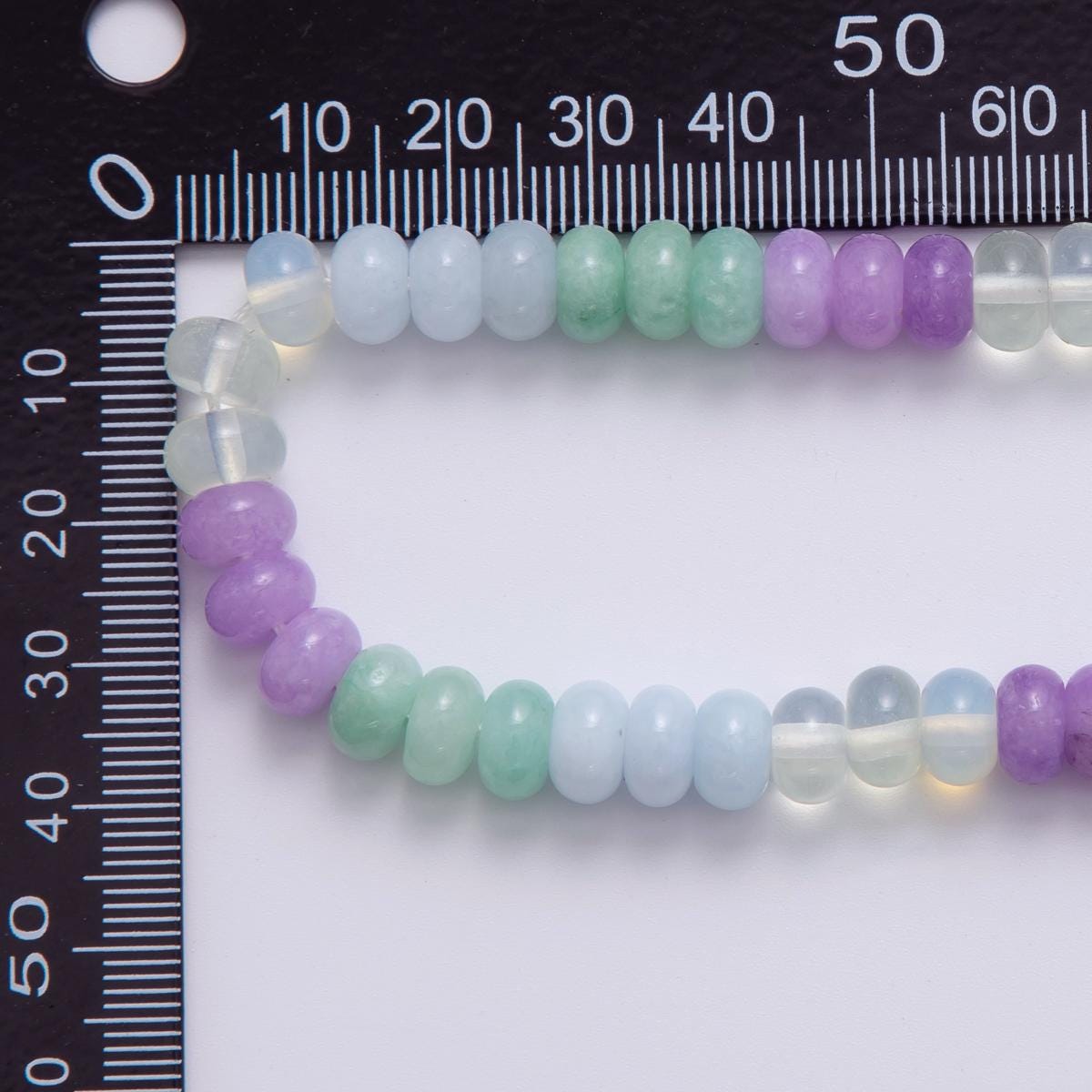 8mm Gradient Purple-Blue-White Natural Gemstone Bead Strand Finding | WA-937