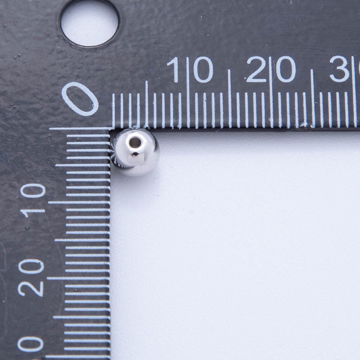 10x Silver dainty round ball spacer beads, geometric beads bracelet connector for bracelet jewelry making supply findings 3,4,5,6 mm B-306