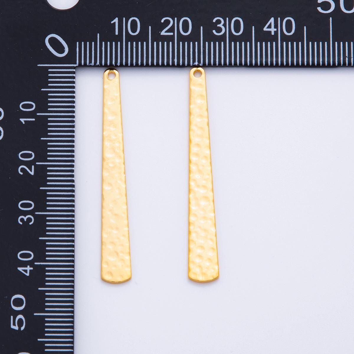 Dainty Gold Long Bar Charms Hammered Earring Findings Long Vertical Dangle Components for DIY Jewelry Making Z-1176