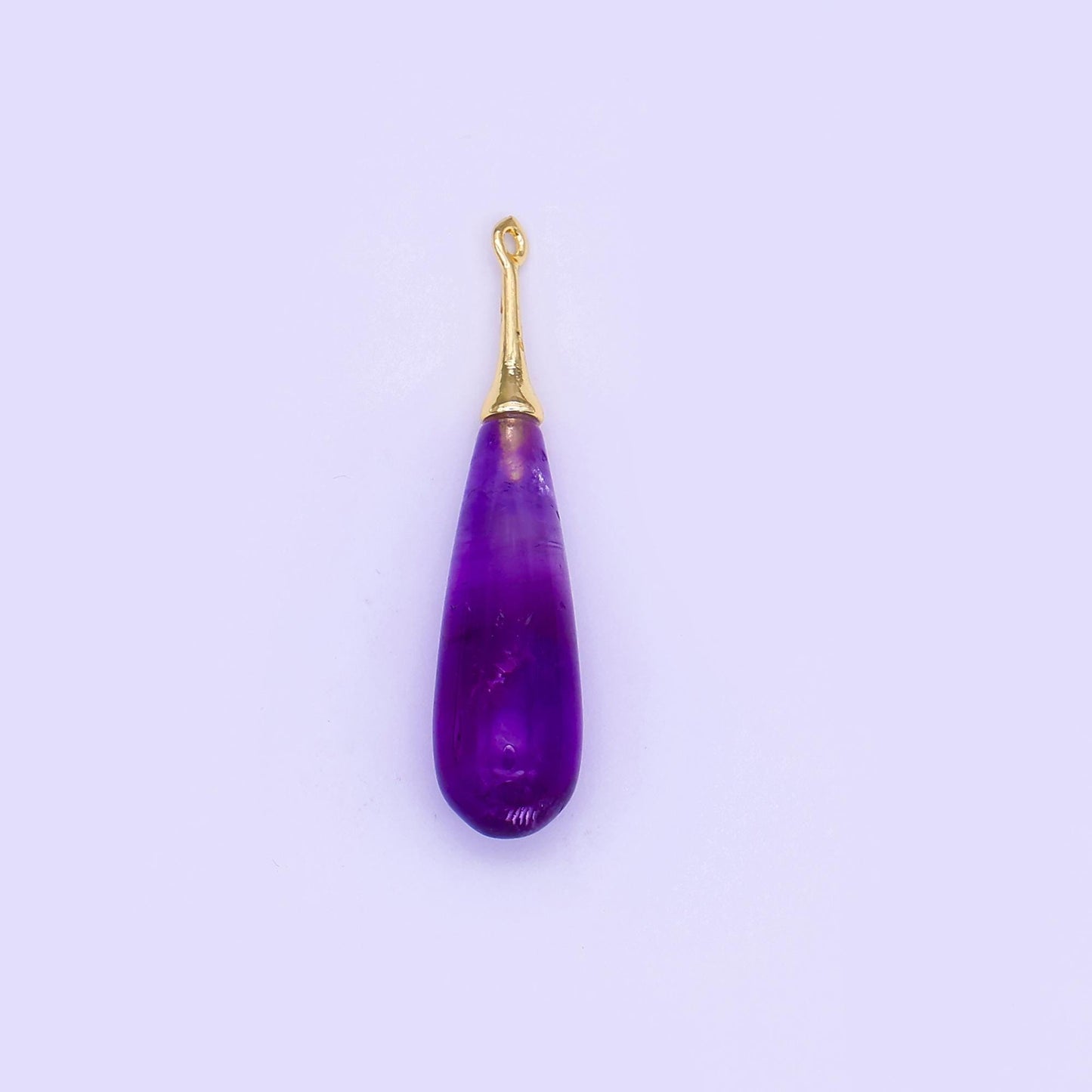 Teardrop Gemstone Charms with Gold Filled Cap – Mixed Stone Drop Pendants for Necklace or Earring Making – DIY Jewelry Supplies N-125