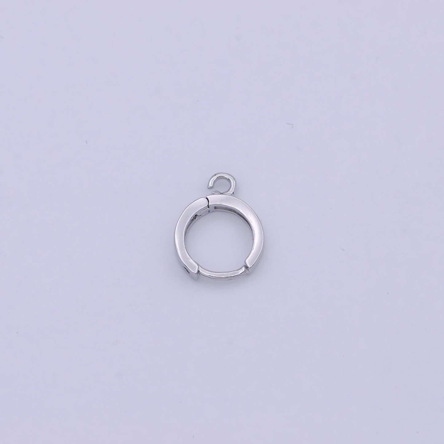 Sterling Silver Earring Findings - Open Link earring Post, 925 sterling silver 12mm Huggie hoop earring K-519