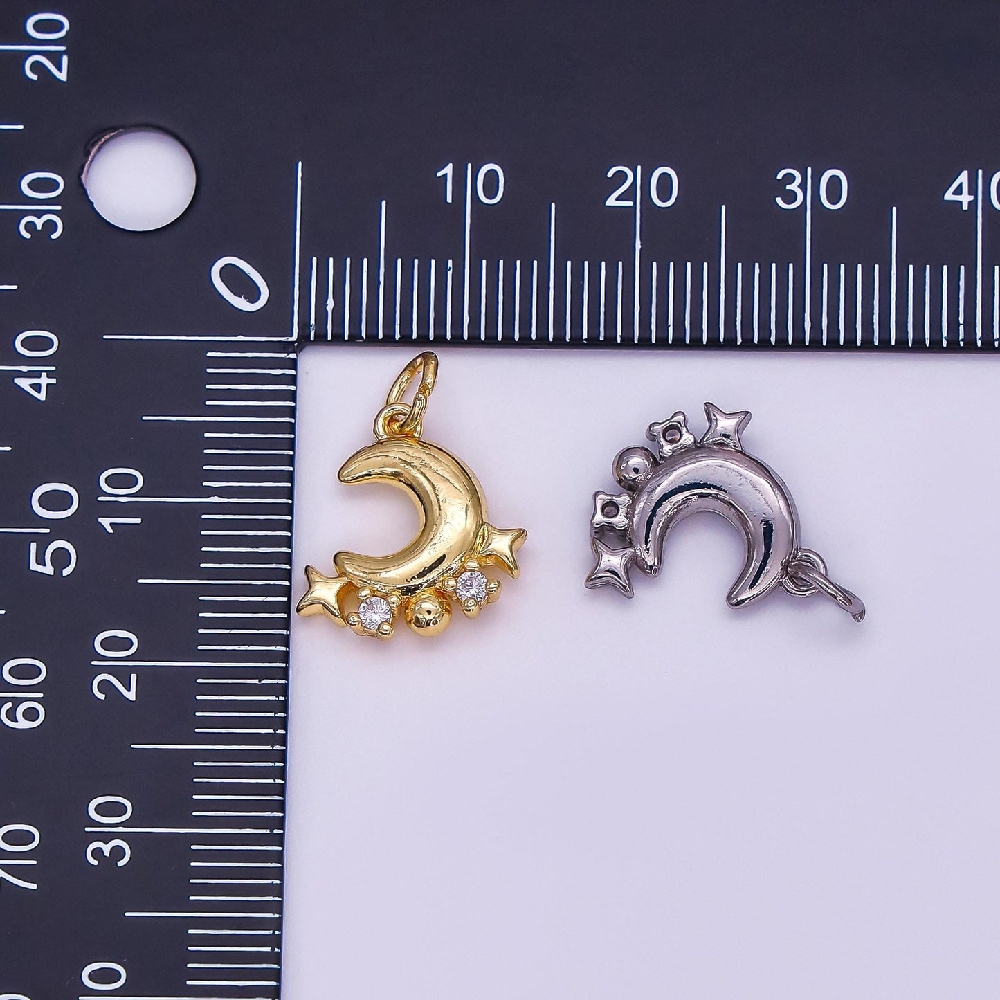 Shooting Star Charm Crescent Moon Star Children's Jewelry Cute Gifts For Girls, Kid's Gifts, Star Charm Necklace, Kawaii Jewelry AF-489