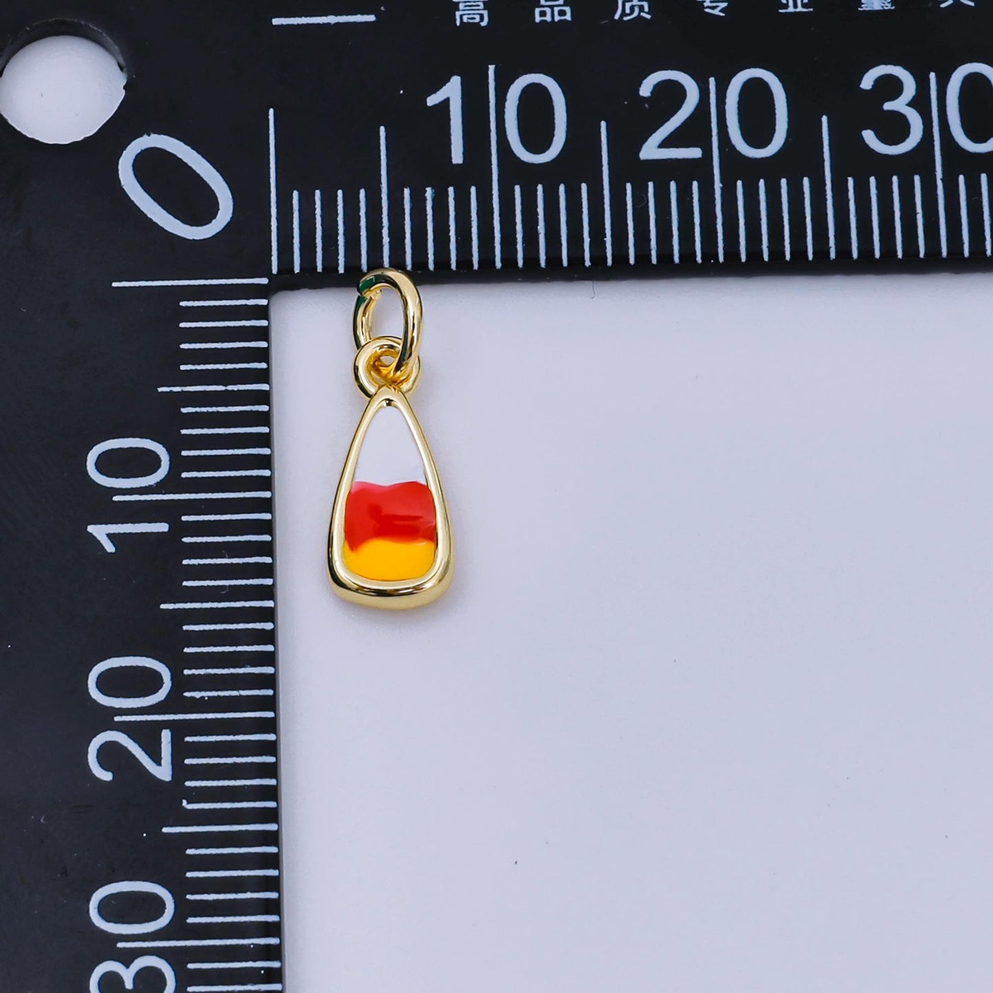 Mini Cute Halloween Candy Corn Charm for Halloween Jewelry Inspired Earring Bracelet Necklace Supply AJ-328