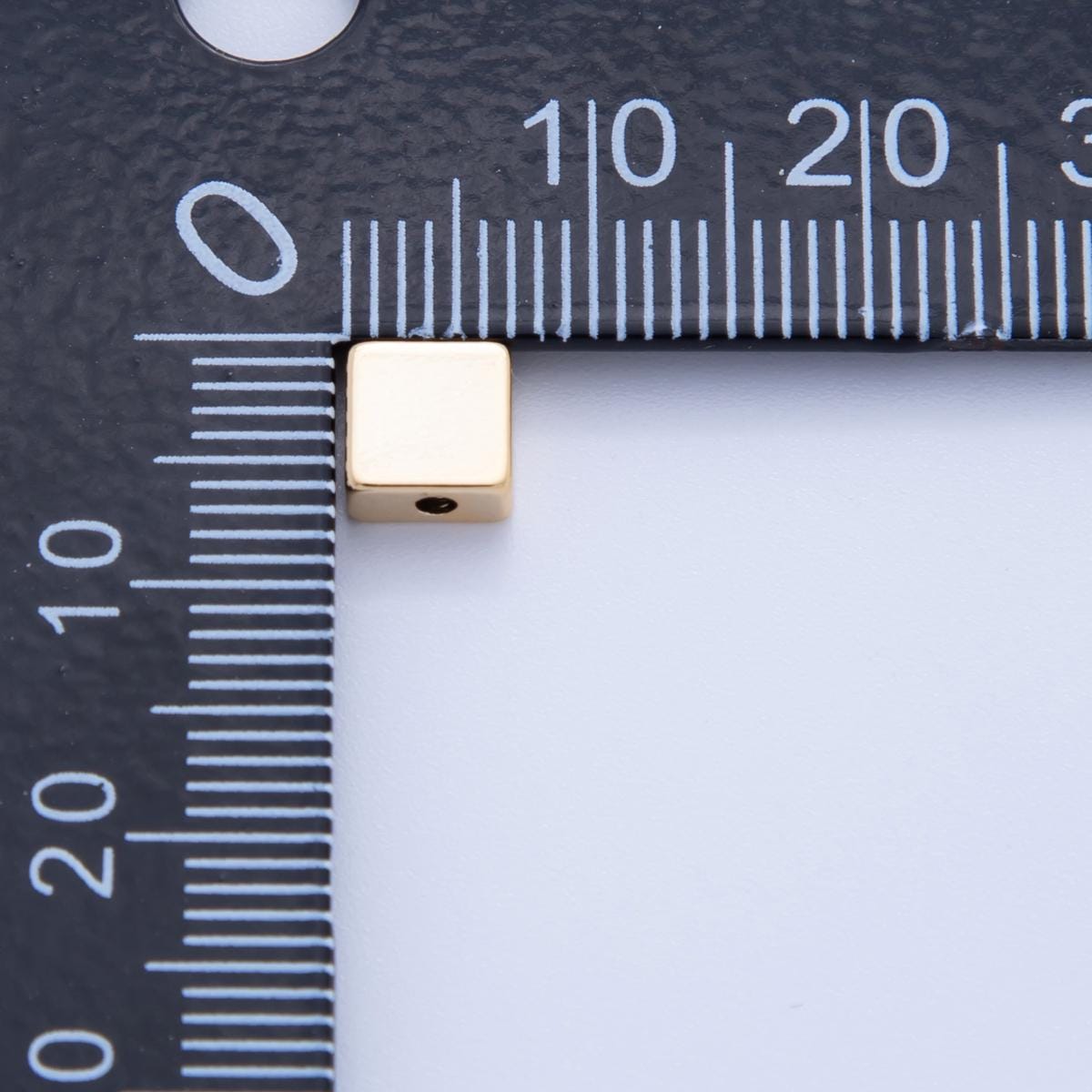 18K Gold Filled 6mm Minimalist Square Thin Bead Spacer Set by 10 Pieces | B745