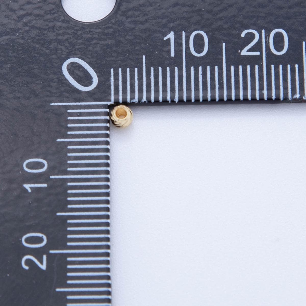 10 pcs 18k gold filled round spacer beads, gold Textured donut spacer beads 3mm spacer beads B-735
