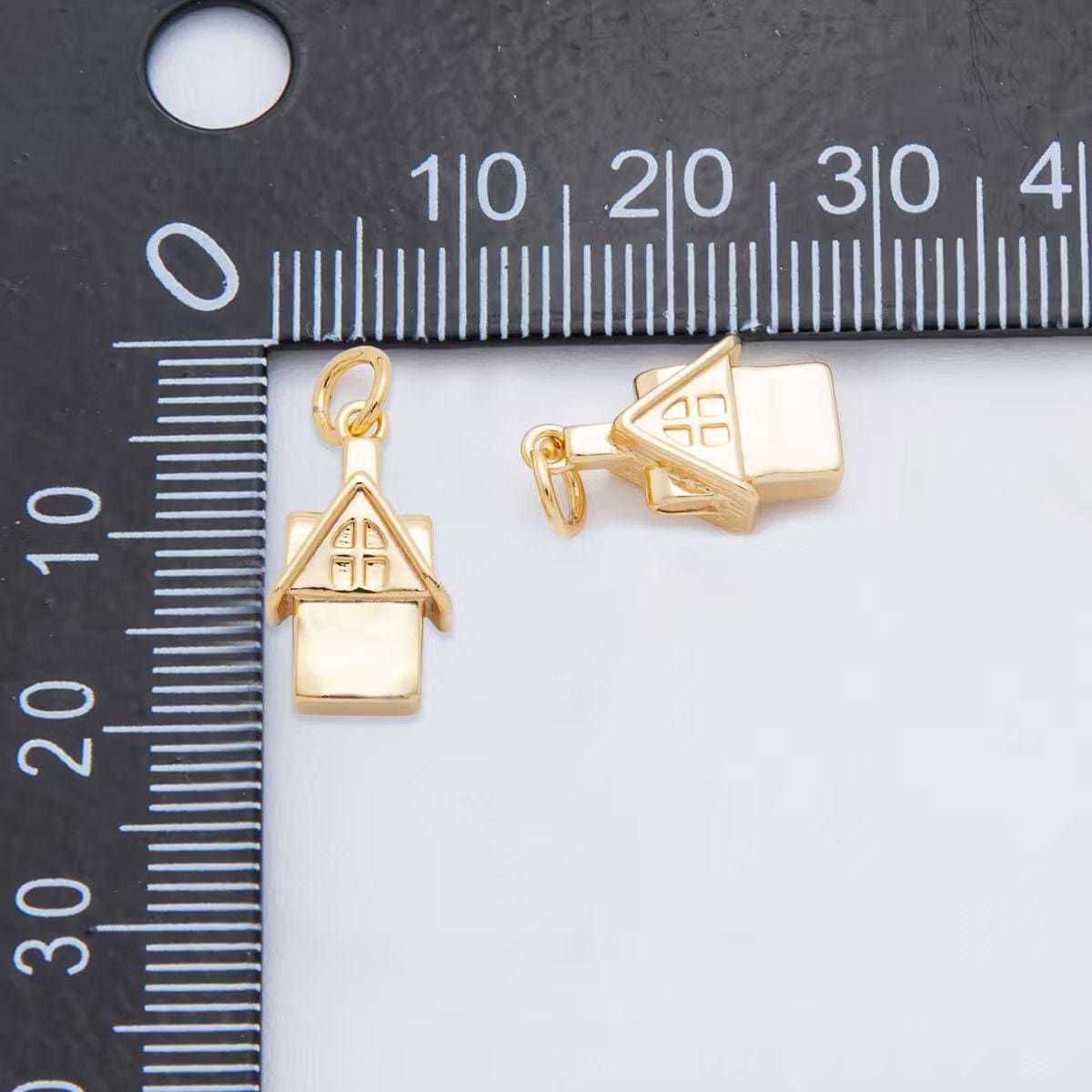 18k gold filled mini house home Up charm | AH-924