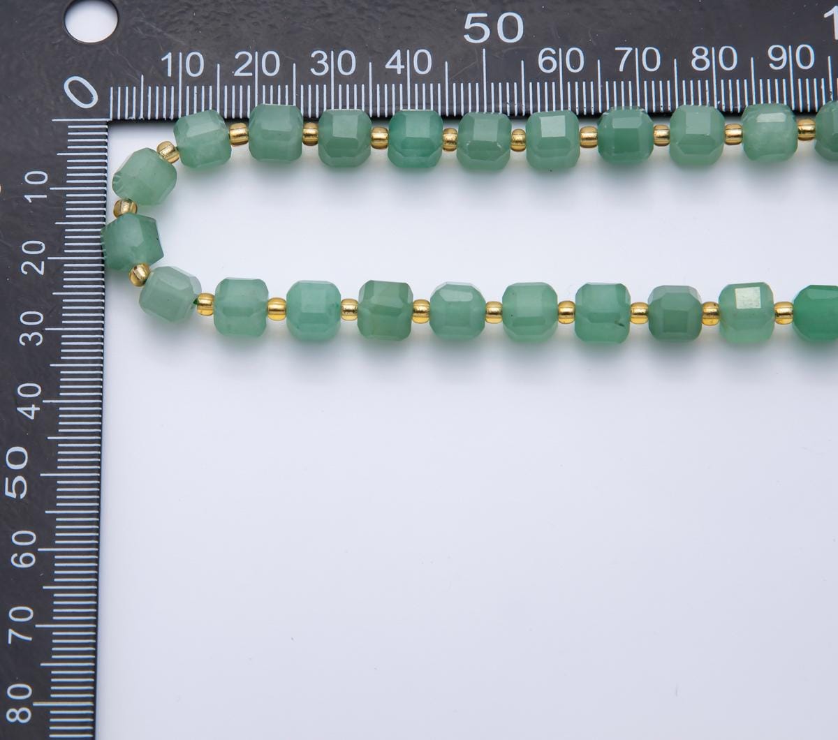 Green Aventurine Natural Gemstone 6.5mm Faceted Cube Dice Square Beads Strand | WA-3550