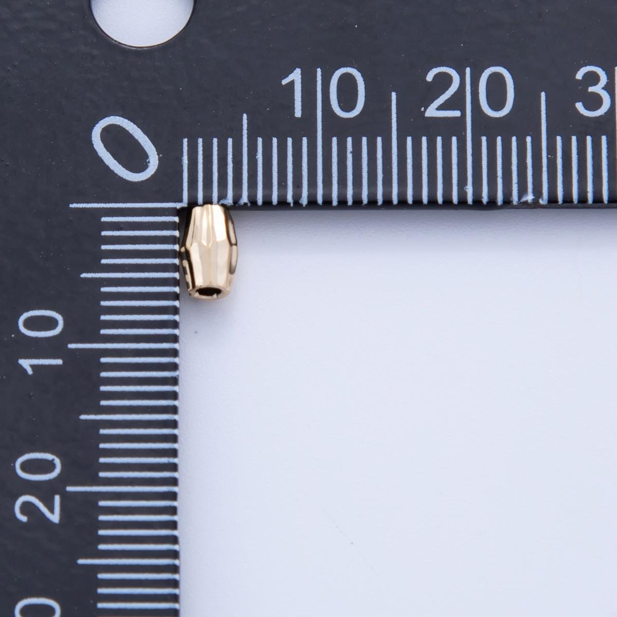 18K Gold Filled 3.8mm Multifaceted Edged Bead Spacer Set by 10 Pieces | B737