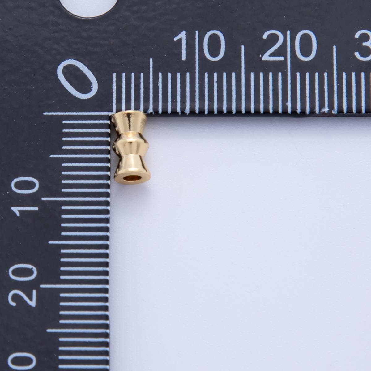 18K Gold Filled 7mm Geometric Edged Tube Bead Spacer Set by 10 Pieces | B739