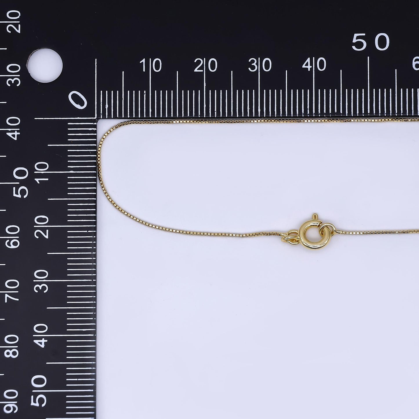 17.7'' Ready to Use 0.6mm Thin Box Necklace Chain, Layering Fine Chain Luxe Necklace, For Pendant Charm Necklace, WA-3349