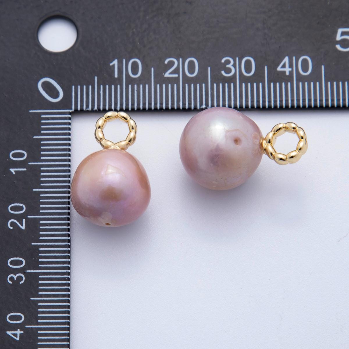 14K Gold Filled Purple, Pink Freshwater Pearl Round Charm Pendant | AF-627