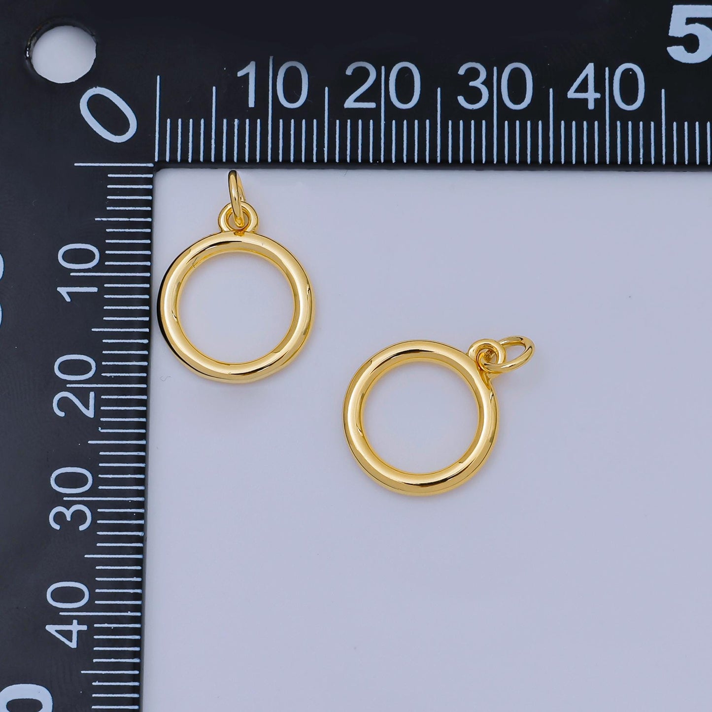 Gold Hollow Round Circle Pendant Simple Round Charms -Round Circle Findings -Geometry Dangle Pendant -Jewelry Supplies AJ-413
