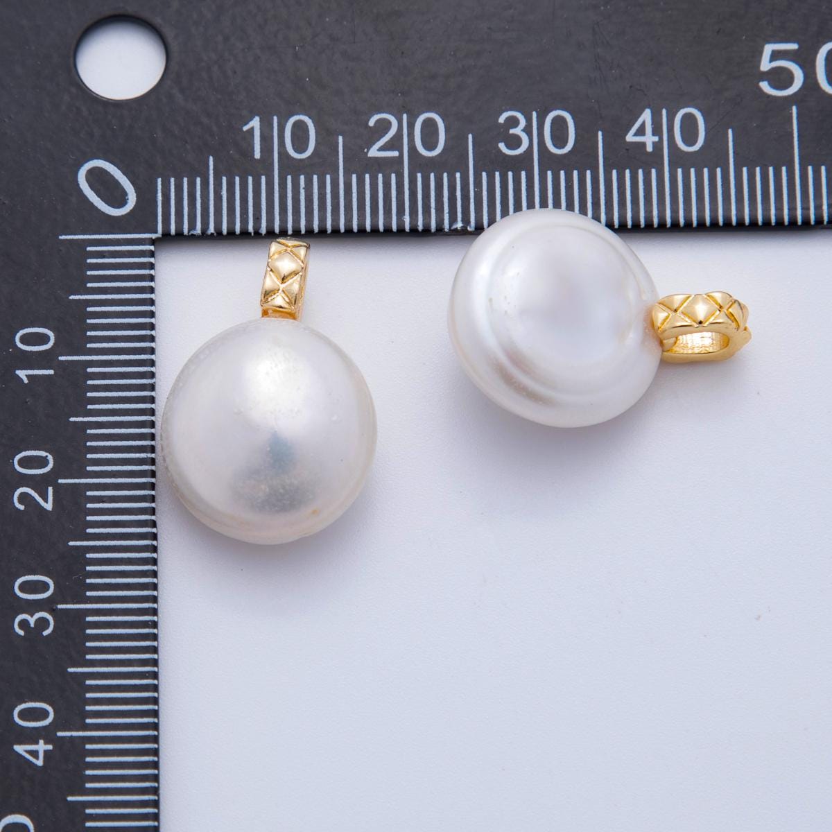 Gold filled natural pearl charms drop pendant approx 15mm natural freshwater pearl for bracelet necklace earring component AF-621
