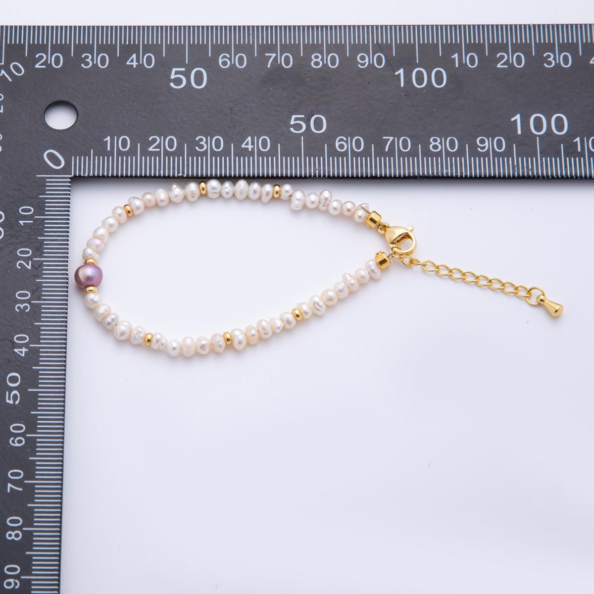Handmade White Freshwater Pearl Gemstone 6.3 Inch + 1.5 Xtender Bracelet | WA-3379