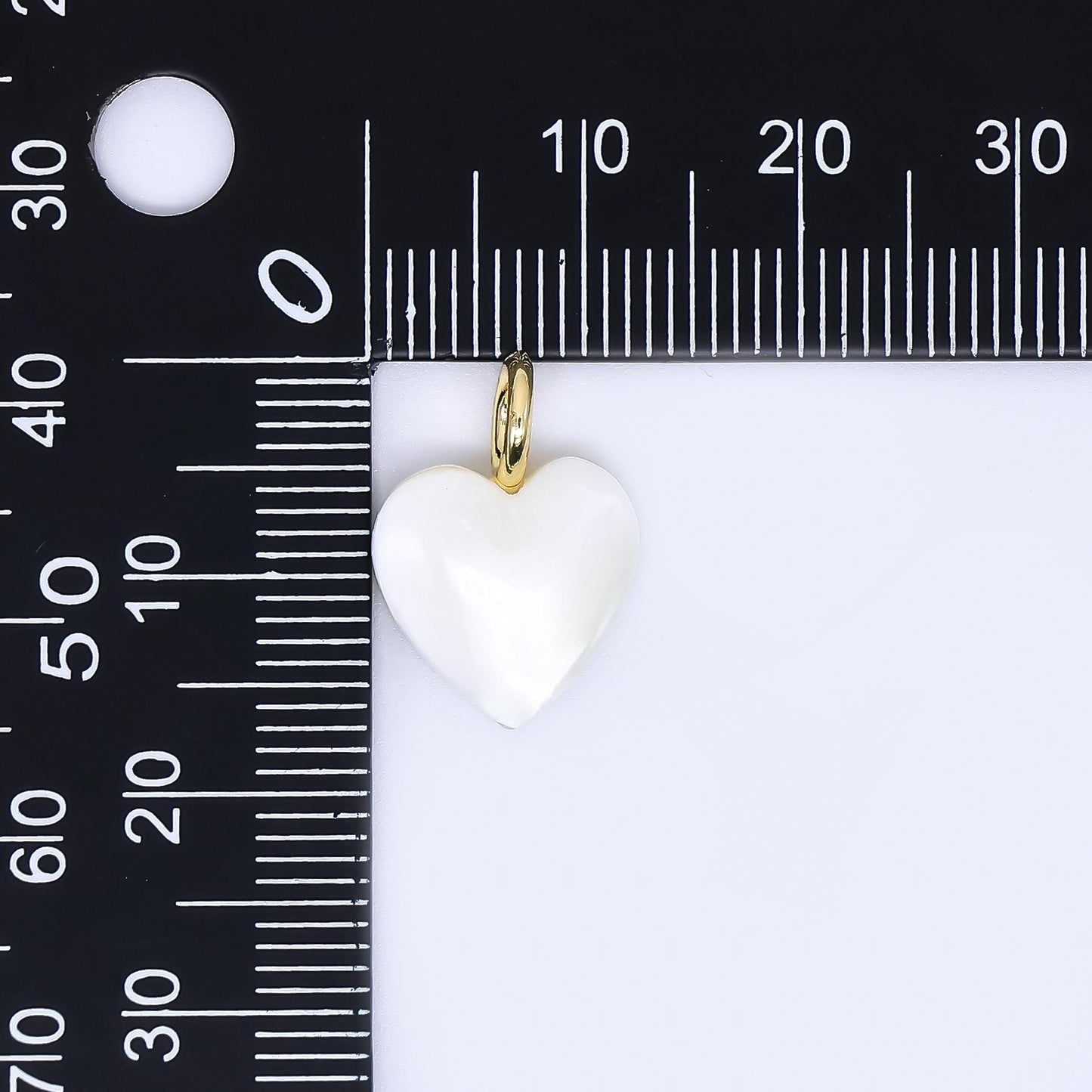 Dainty heart pearls charm gold white Shell Pearl for necklace bracelet earring wedding jewelry making minimalist P-1733