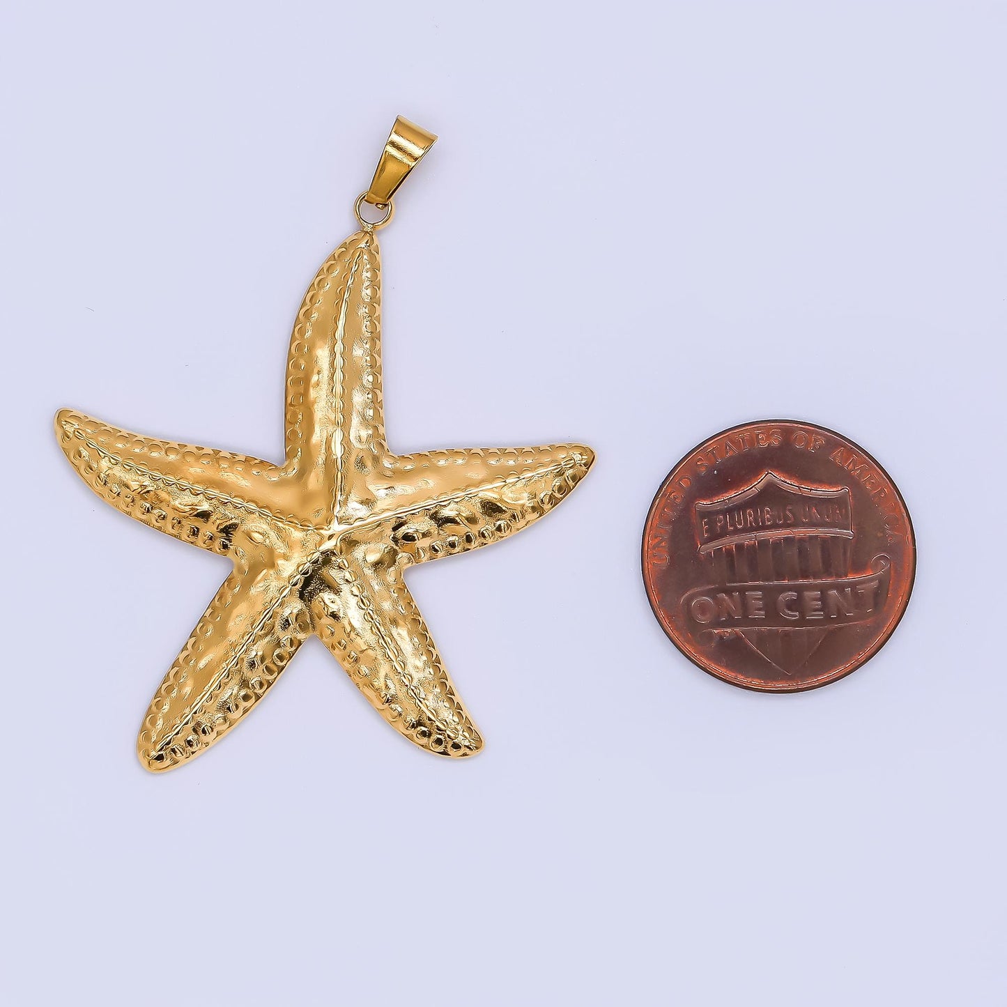 Big gold starfish pendant stainless steel star fish ocean beach under the sea mermaids charm jewelry | j-152