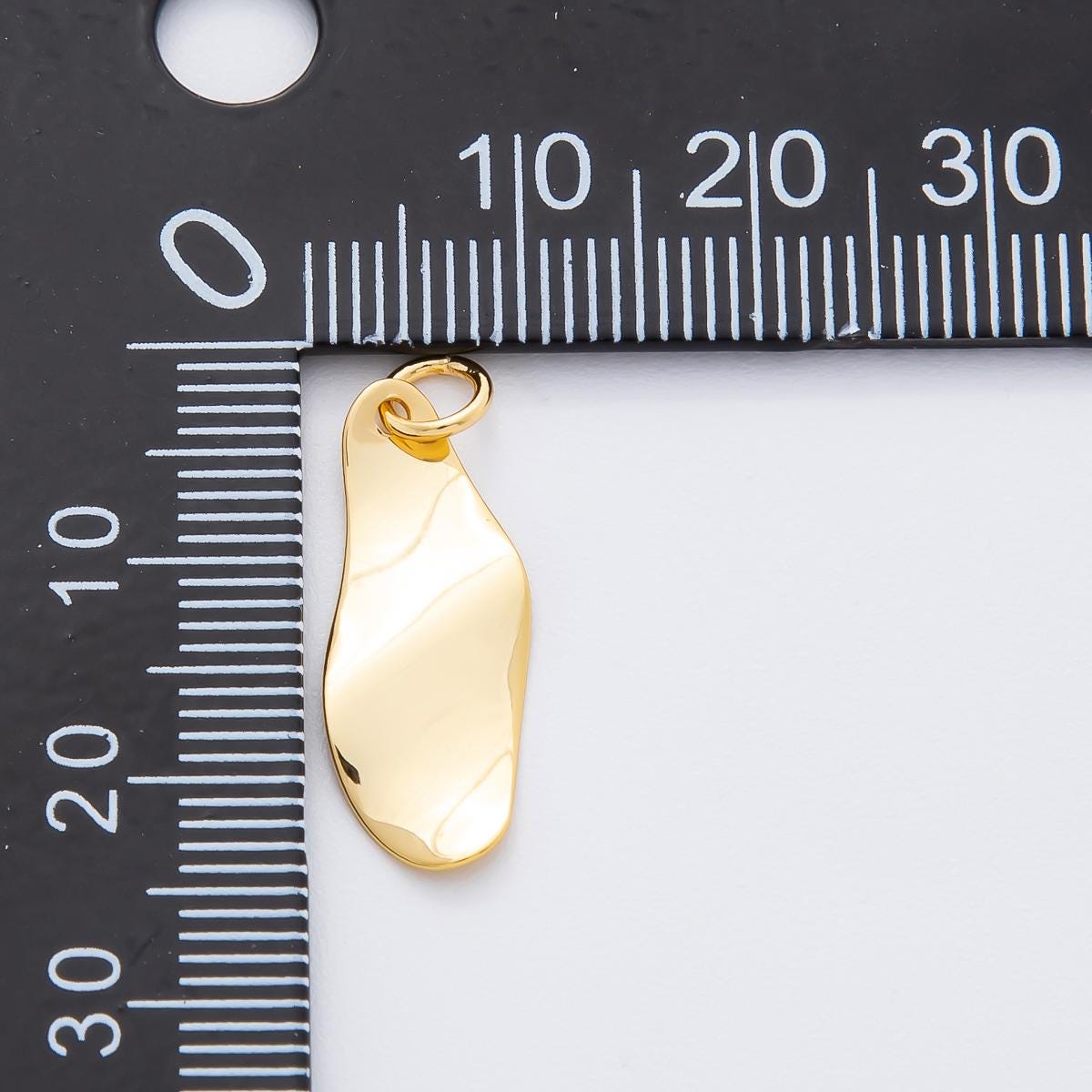 Modern Gold Organic Freeform Shape Pendant Charm Necklace Jewelry Supply DIY Jewelry Finding 18k Gold Filled Molten Gold Charm N-1811