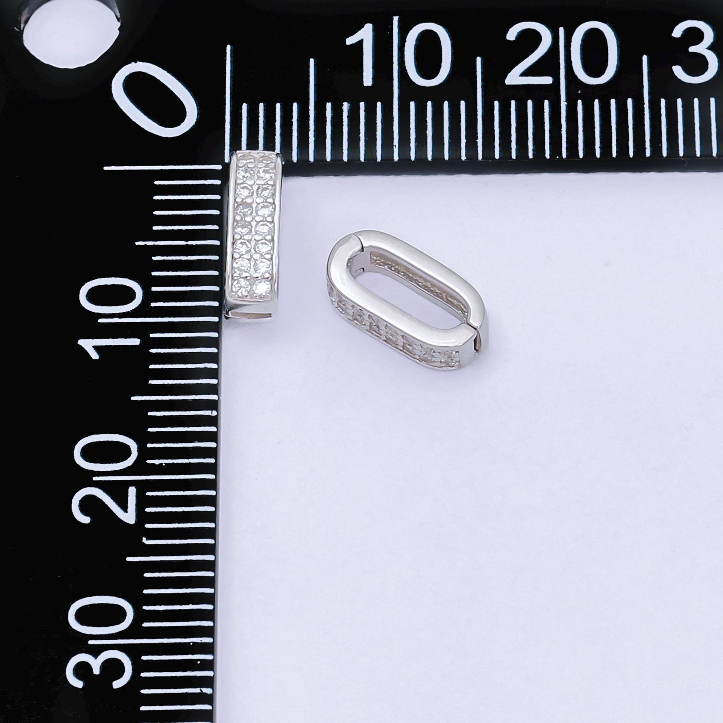 Mini 10.5mm Sterling Silver oval Pull gate clasp for Charm Holder, Link Connector jewelry making supply | sl-673