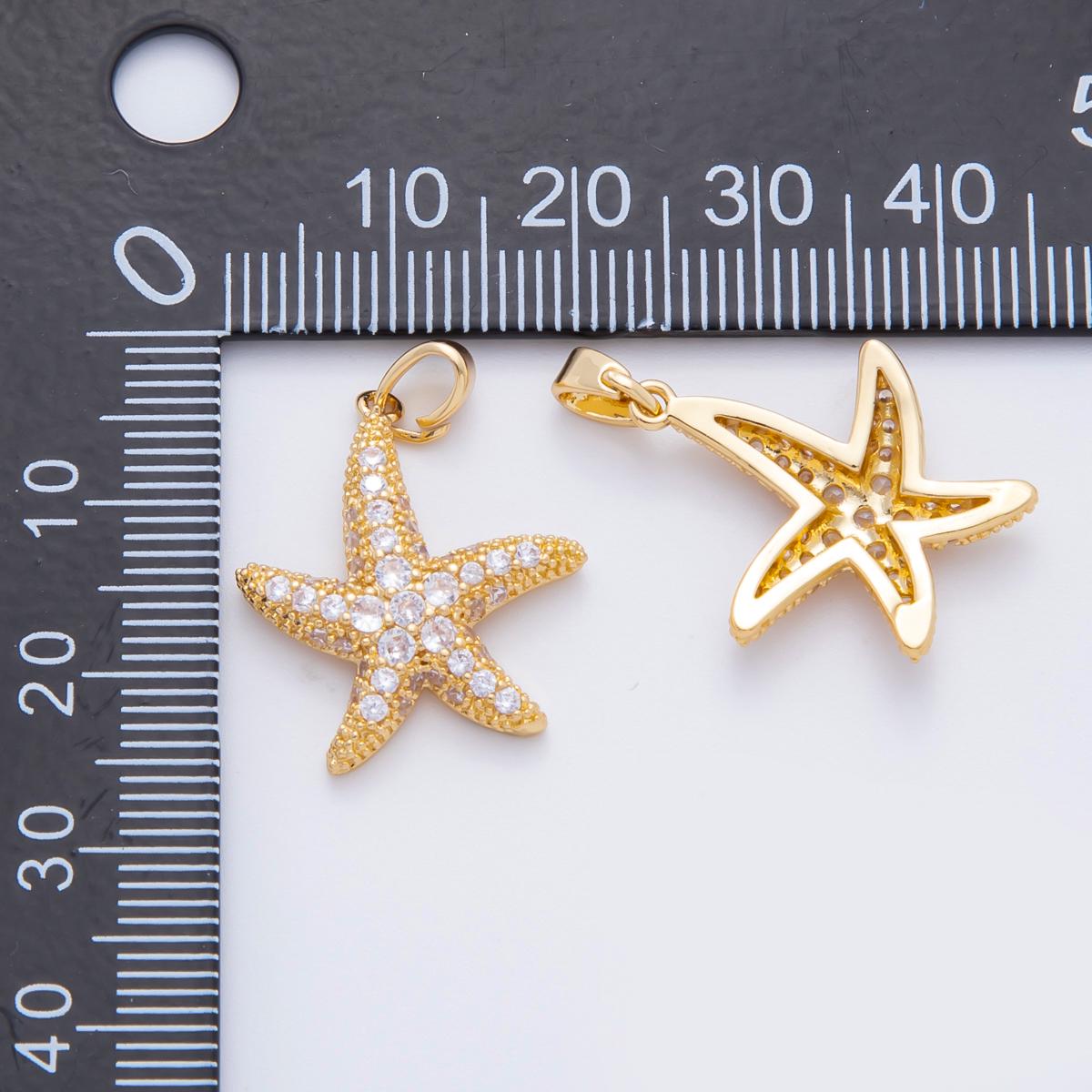 Gold Filled Starfish Pendants AF-A1108
