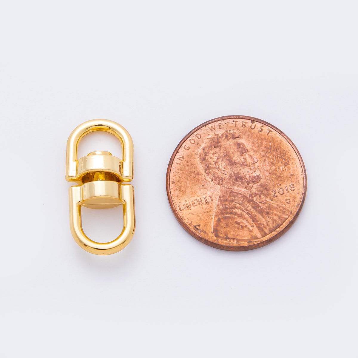 PVD Gold Swivel Snap Hooks Clips for Keychains Bag Charm and DIY Projects Durable Spring Clasps for Accessories Jewelry Making Supply Z-1257
