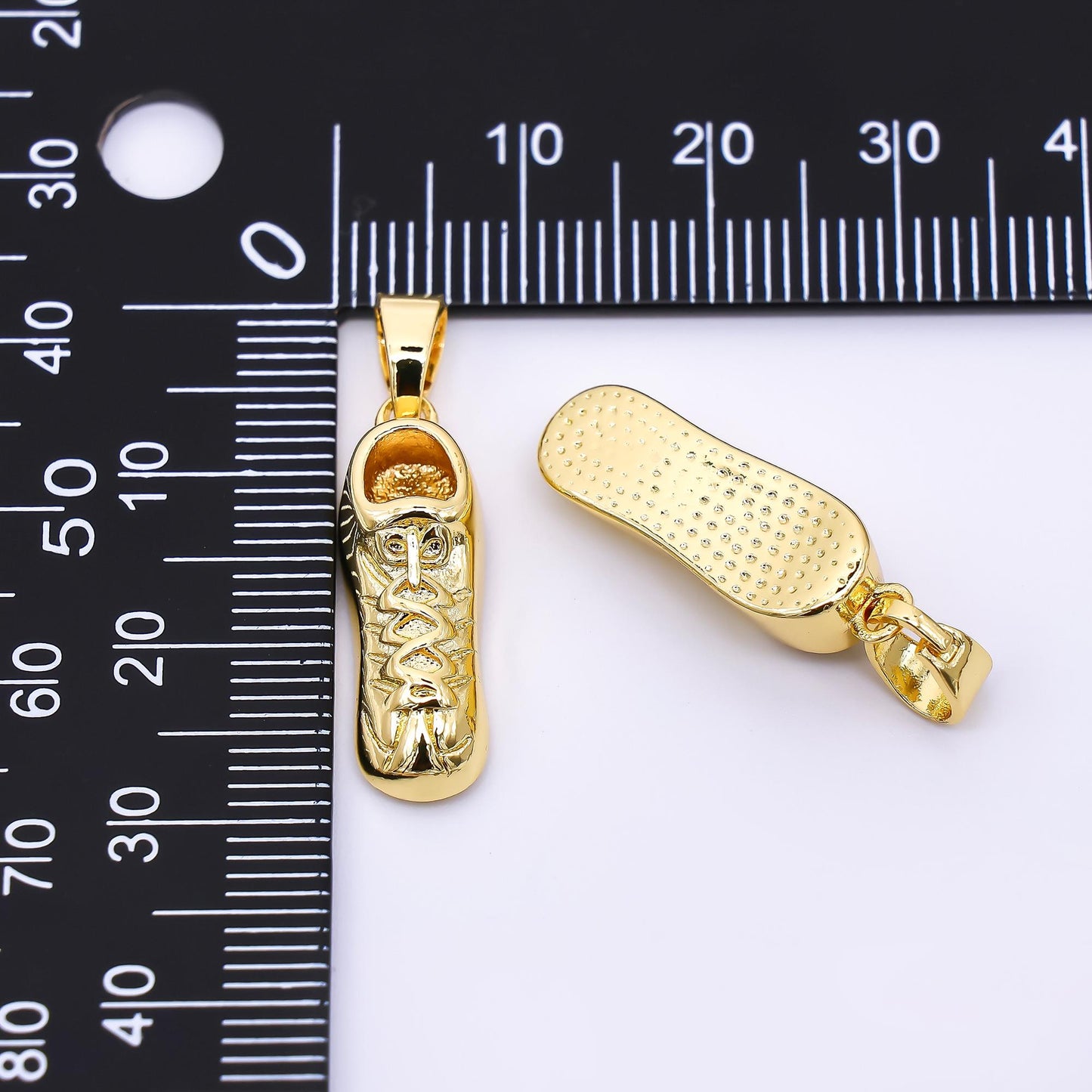 24K Gold Filled 23mm Sport Shoe Sneaker Charm | AH-467