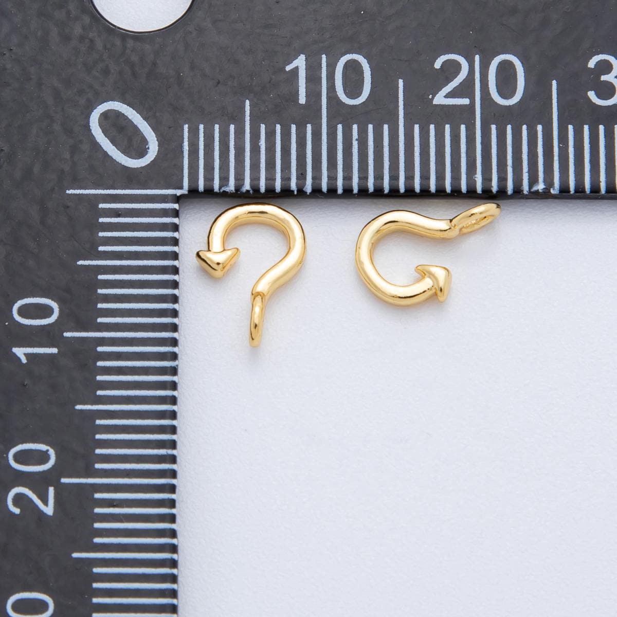 Mini Gold fish hook charm pendant 18k Gold Filled fishing hook, nautical charm, fish hook anchor pendant Z-A1238