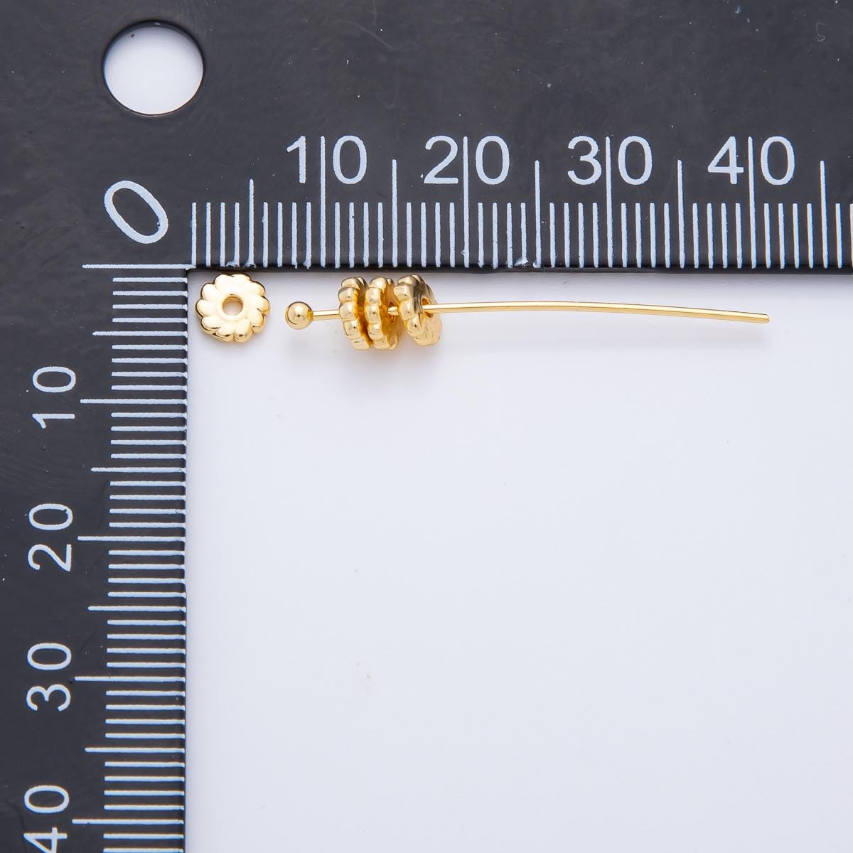 10x 18k gold Filled Flower Donut beads spacer Tiny Bead spacer beads 5x5 mm beads AF-1082