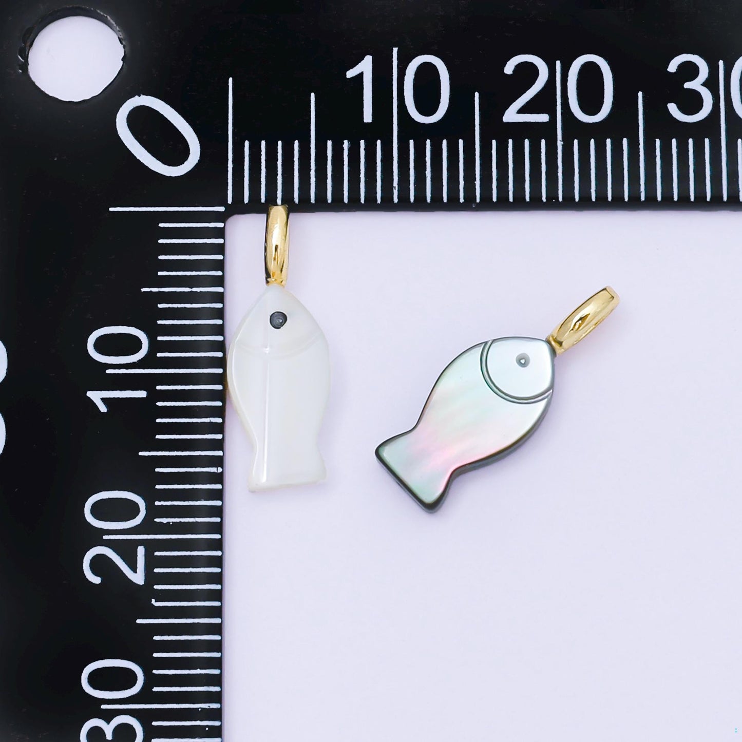 Mini 24K Gold Filled 17mm Abalone Fish Charm for Bracelet Necklace Earring Supply Component | AF565