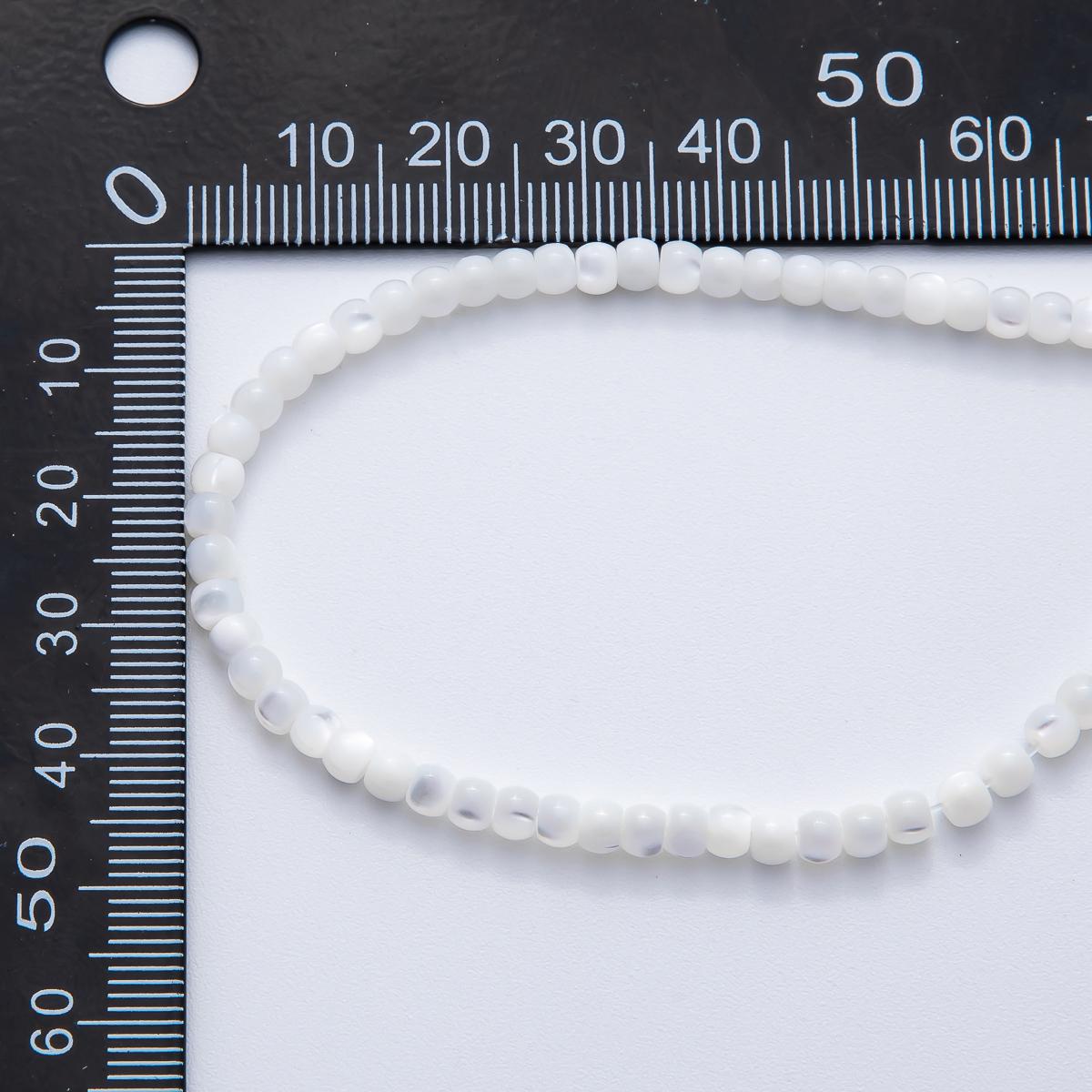 Mini Round Shell Pearl Bead Strand High Luster Shell Pearls for Jewelry Making, Necklace & Bracelet Craft Supplies Colorful Beads WA-3494