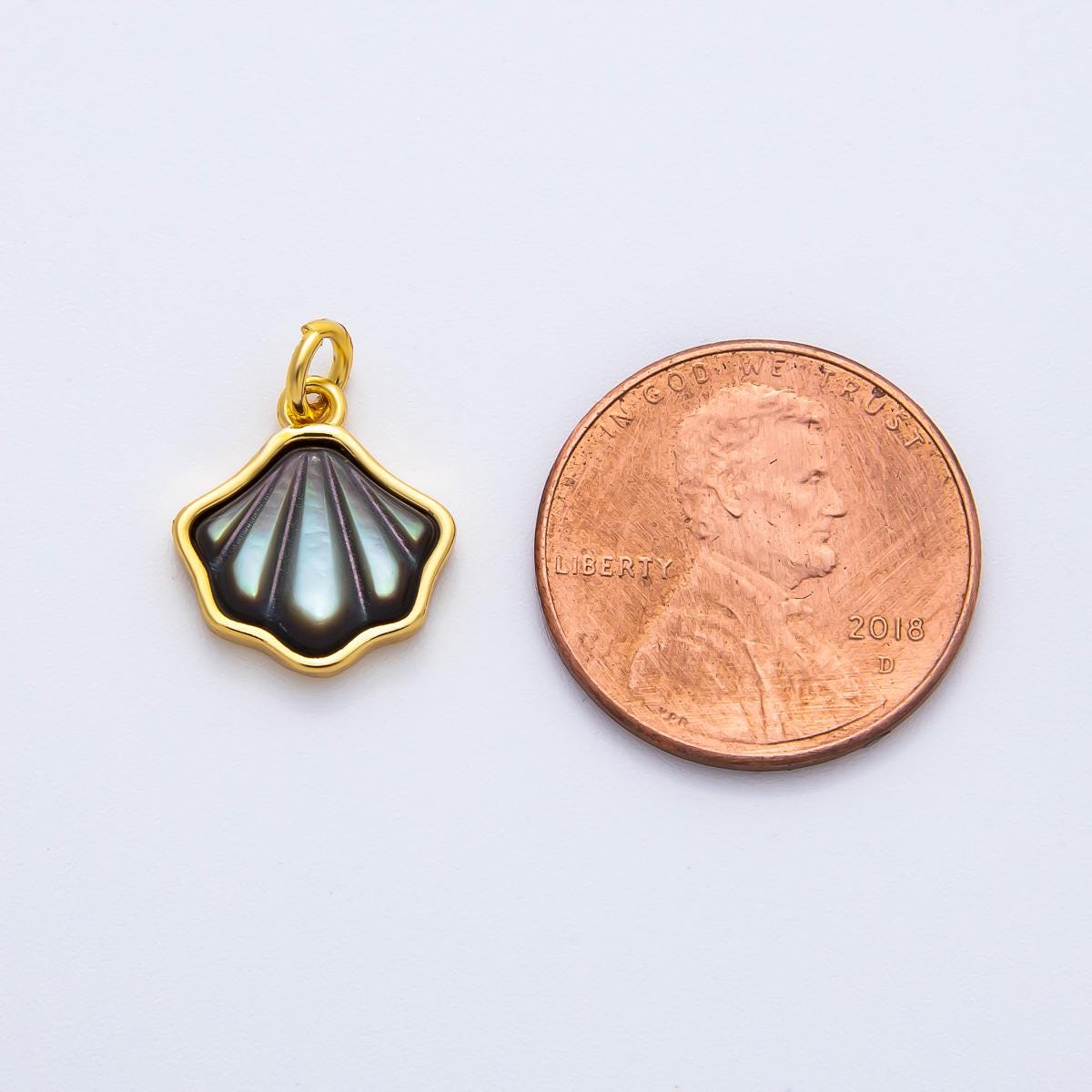 Dainty abalone Clam Shell charm abalone shell pendant Clam shaped pendant for diy handmade jewelry making supply AF-1375