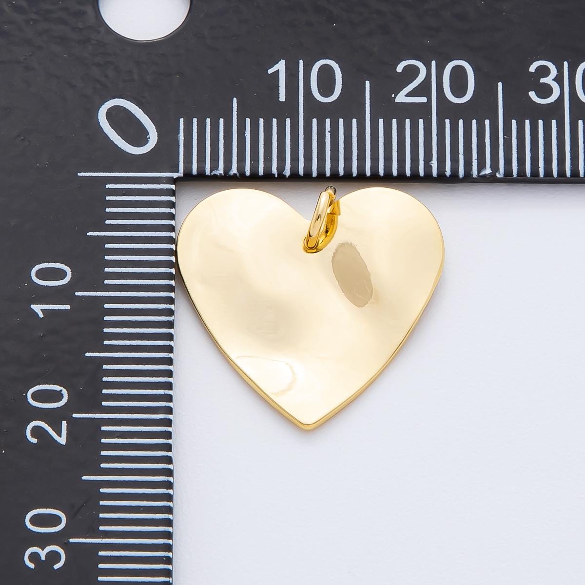 Modern Gold Organic Heart Shape Pendant Charm Necklace Jewelry Supply DIY Jewelry Finding 18k Gold Filled Molten Gold Charm N-1972