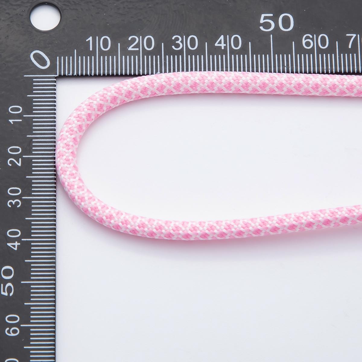 Jewelry Making Baby Pink Cord Polyester & Spandex Cord Ropes 5mm Pink Braided Rope by Yards | ROLL-1719